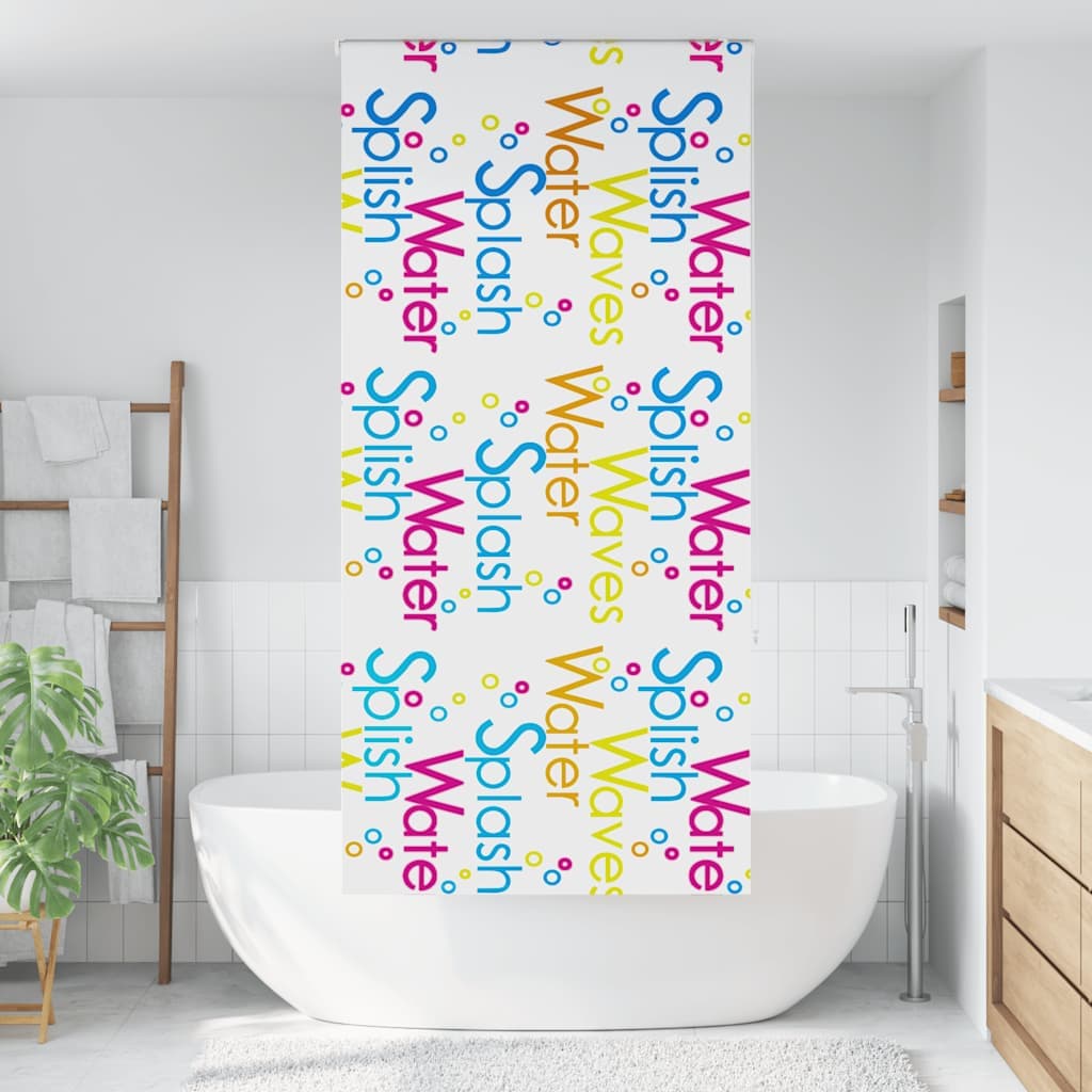 vidaXL Rullgardin för dusch 110x240 cm tyg bredd 106 cm