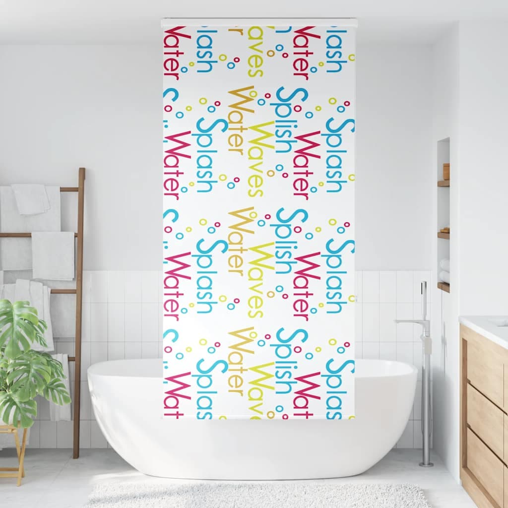 vidaXL Duschrullgardin med kassett 110x240 cm tyg bredd 106 cm