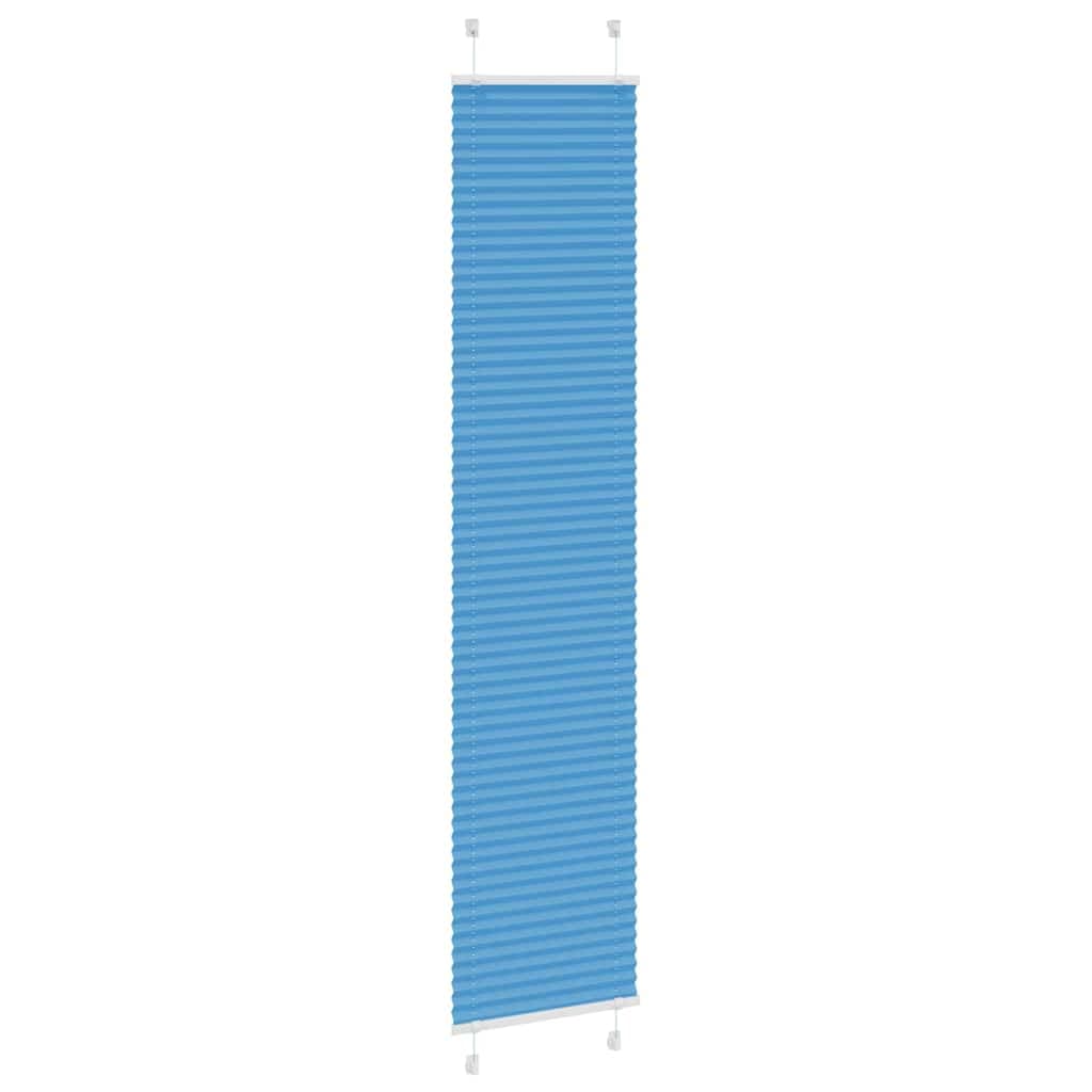 vidaXL Plisserad persienn blå 40x200cm tyg bredd 39,4cm polyester