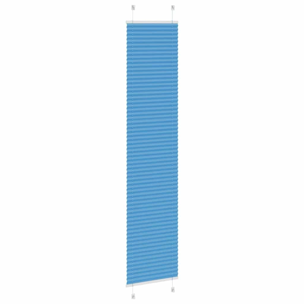 vidaXL Plisserad persienn blå 40x200cm tyg bredd 39,4cm polyester