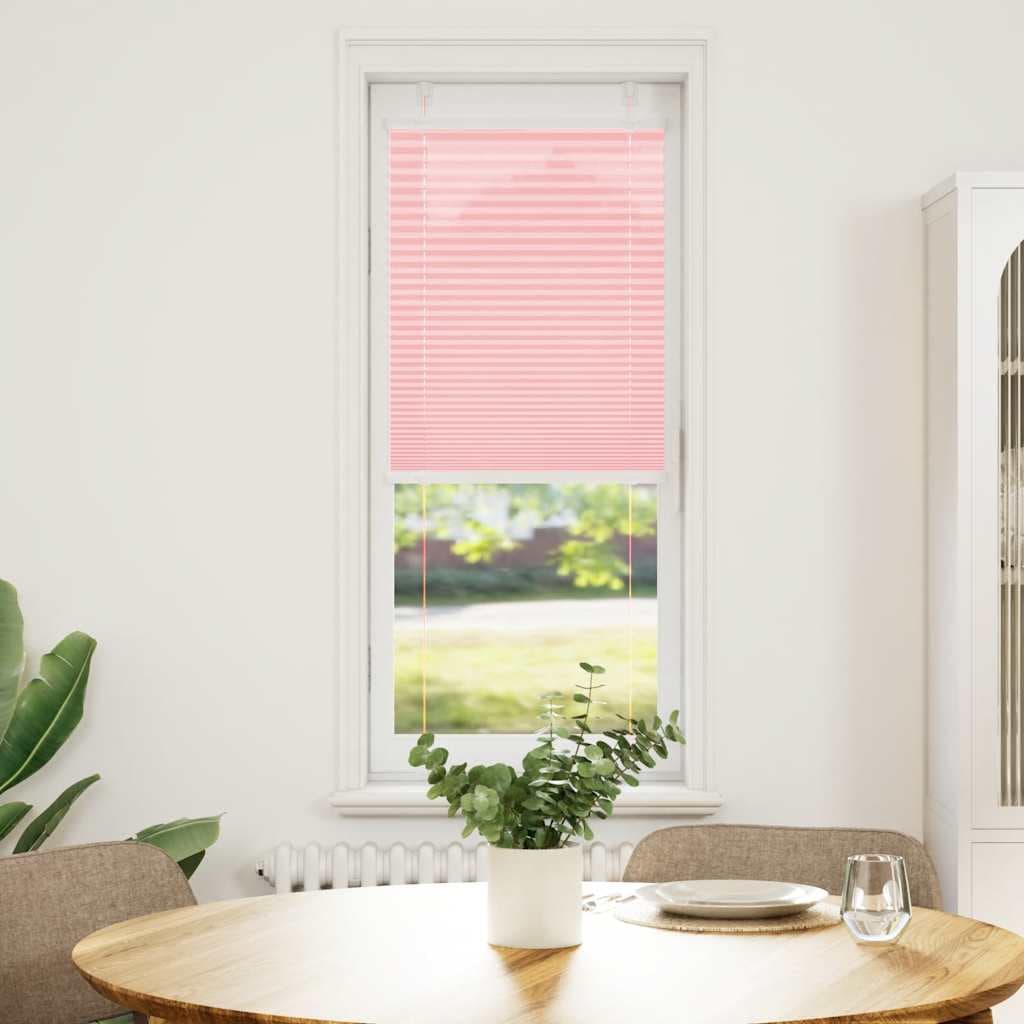 vidaXL Plisserad persienn rosa 40x100cm tyg bredd 39,4cm polyester