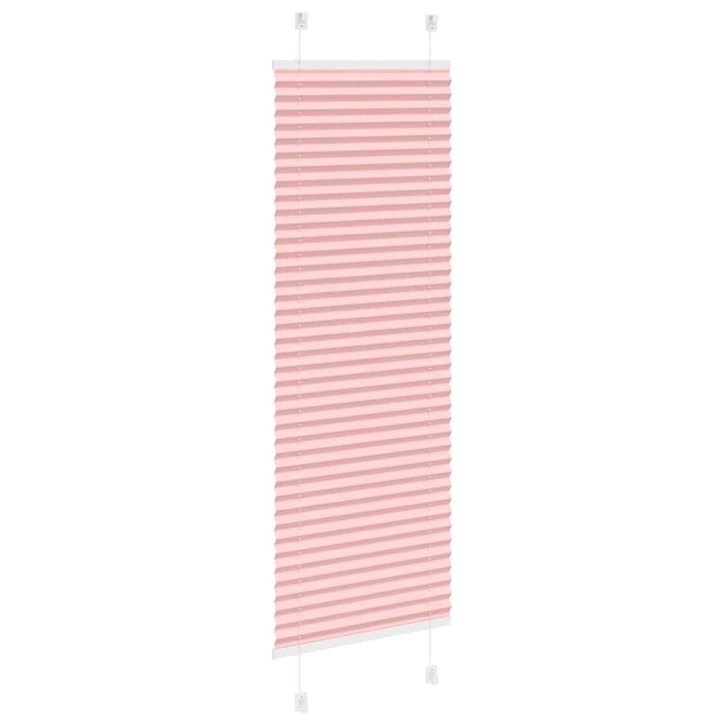 vidaXL Plisserad persienn rosa 40x100cm tyg bredd 39,4cm polyester