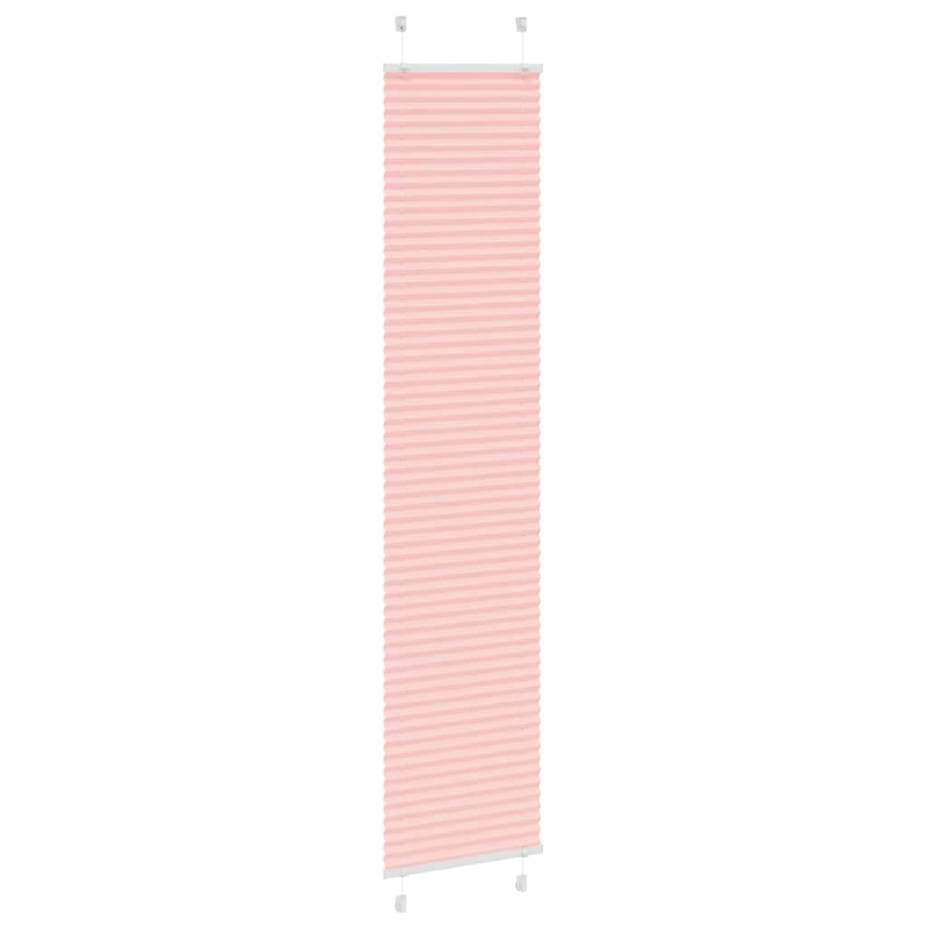 vidaXL Plisserad persienn rosa 45x200cm tyg bredd 44,4cm polyester