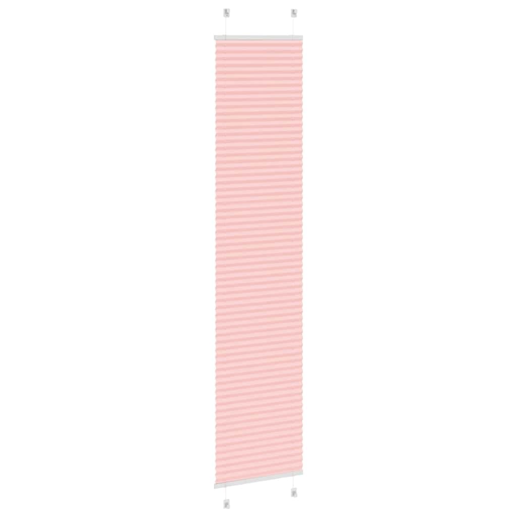 vidaXL Plisserad persienn rosa 45x200cm tyg bredd 44,4cm polyester