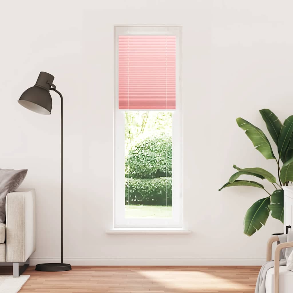 vidaXL Plisserad persienn rosa 55x200cm tyg bredd 54,4cm polyester