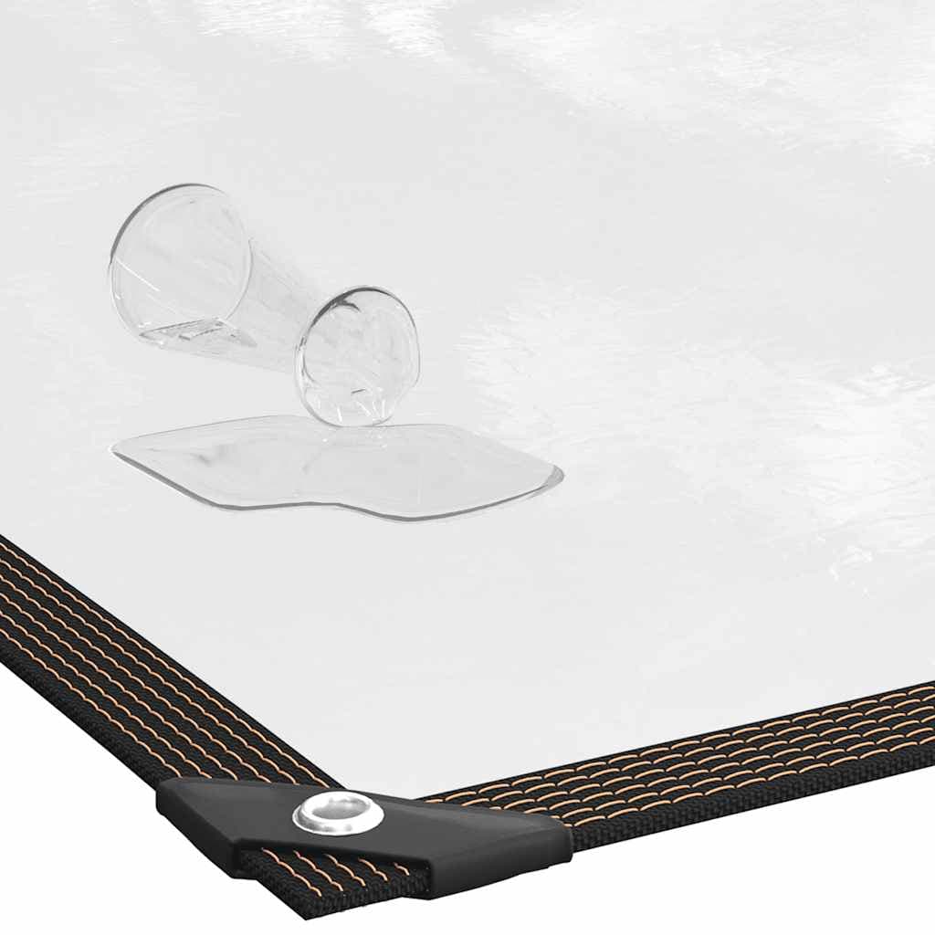 vidaXL Klar presenning med öljetter 1x12 m polyeten