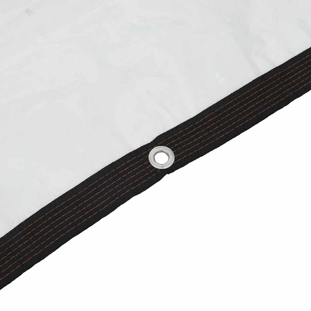 vidaXL Klar presenning med öljetter 1x12 m polyeten