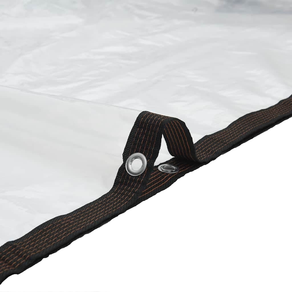 vidaXL Klar presenning med öljetter 1x12 m polyeten