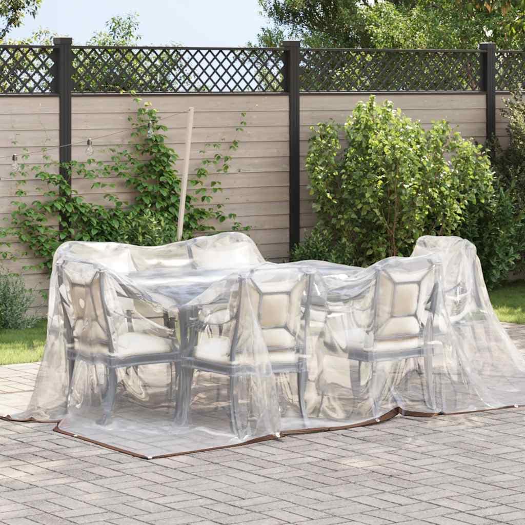 vidaXL Klar presenning med öljetter 3x5 m polyeten