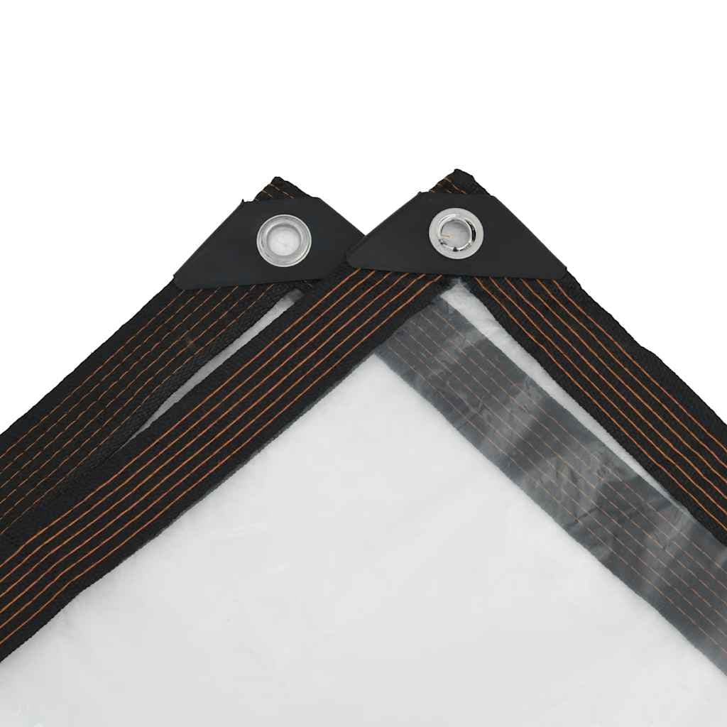 vidaXL Klar presenning med öljetter 3x5 m polyeten