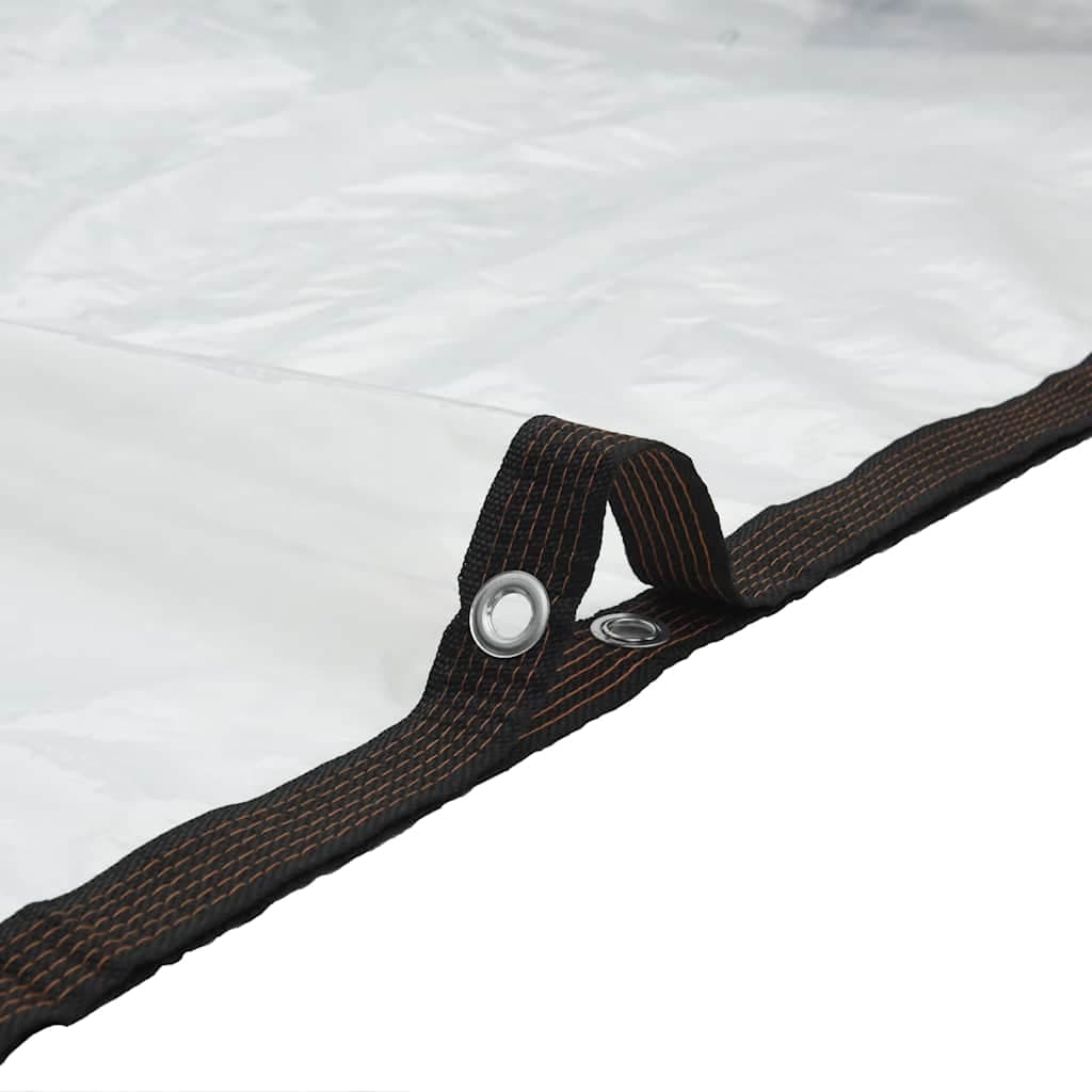 vidaXL Klar presenning med öljetter 3x5 m polyeten
