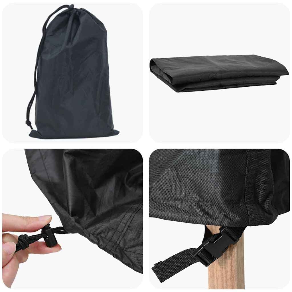 vidaXL Möbelöverdrag Svart 135 x 135 x 90 cm 210D Oxford Tyg