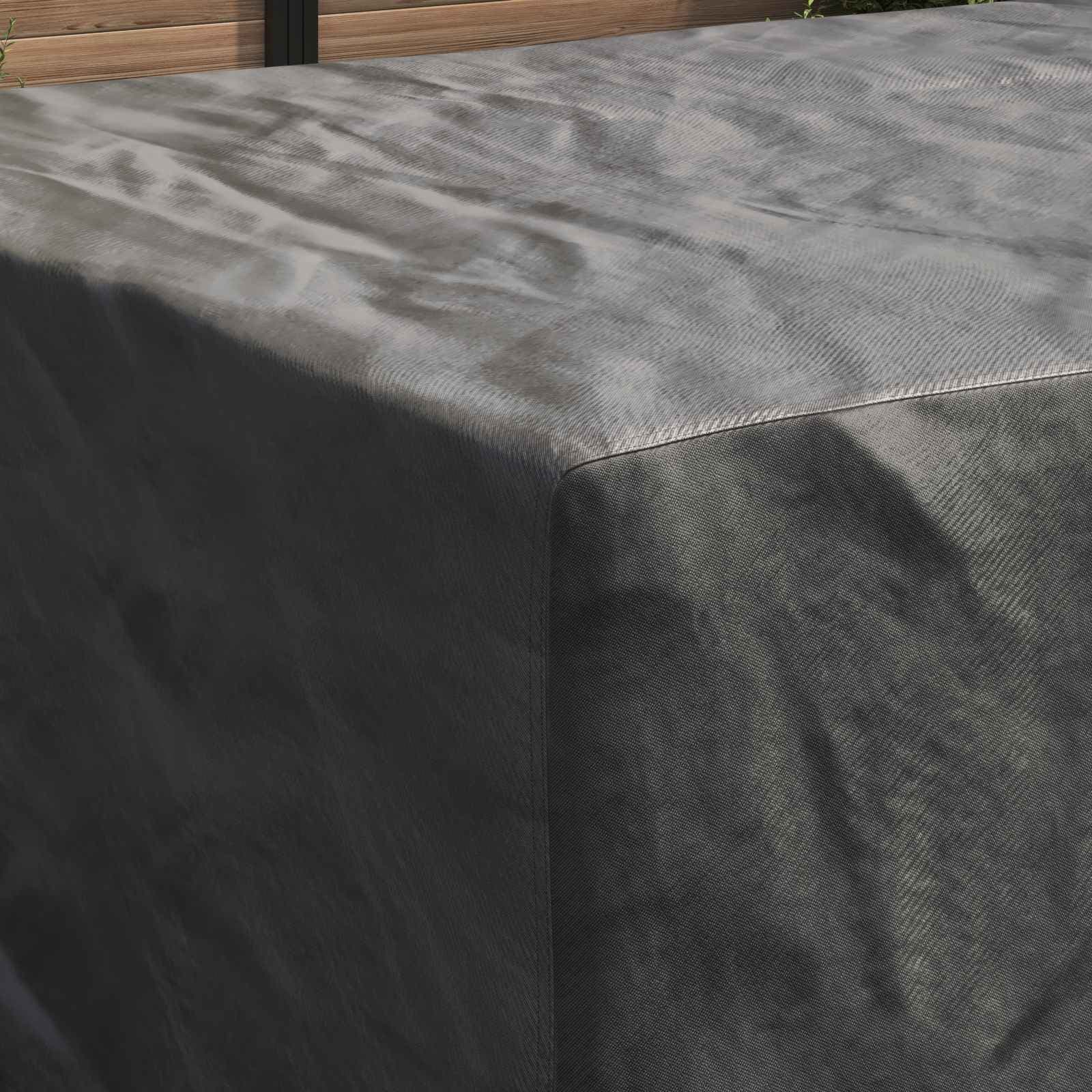 vidaXL Möbelöverdrag Enfärgad Svart 315 x 180 x 74 cm 210D