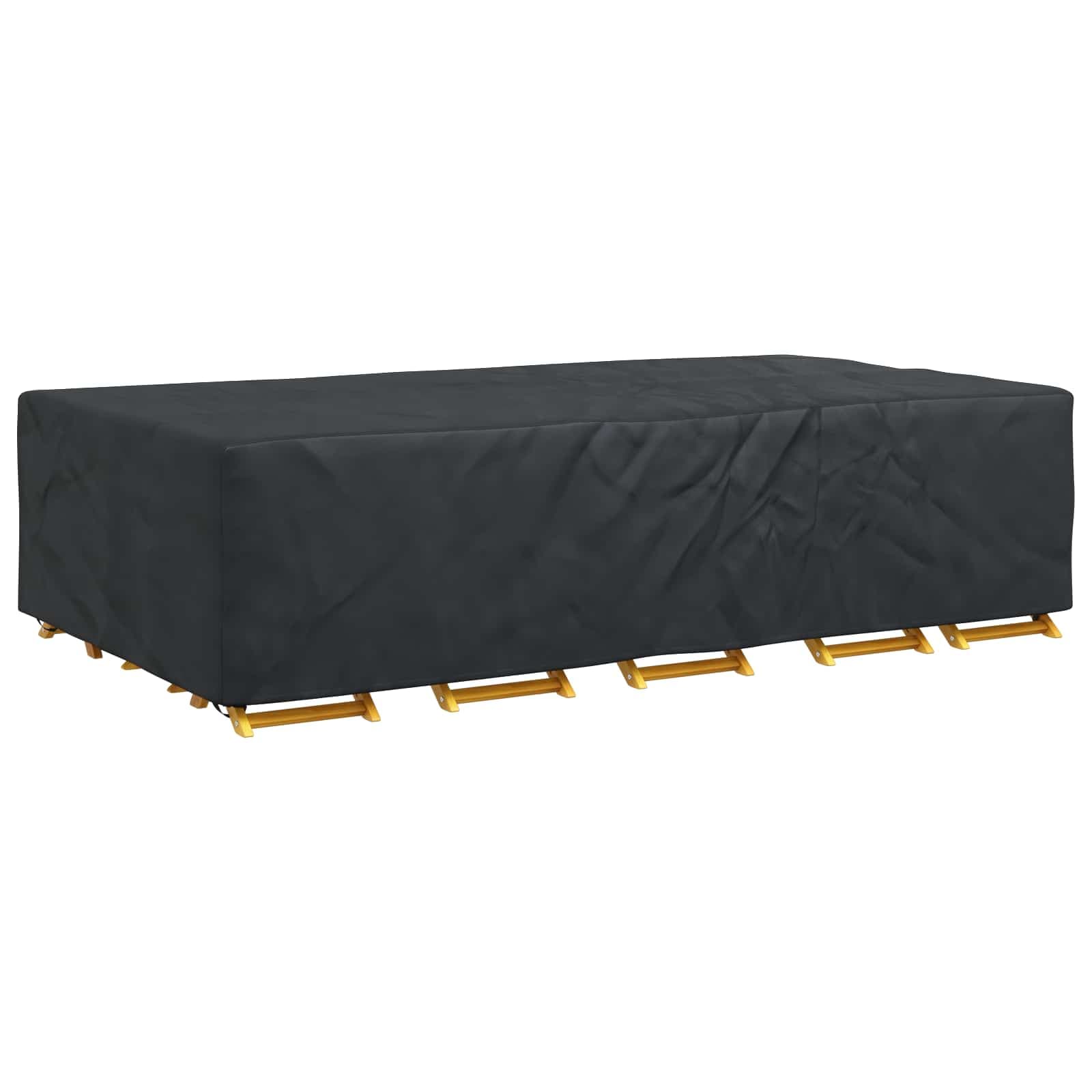vidaXL Möbelöverdrag Enfärgad Svart 315 x 180 x 74 cm 210D