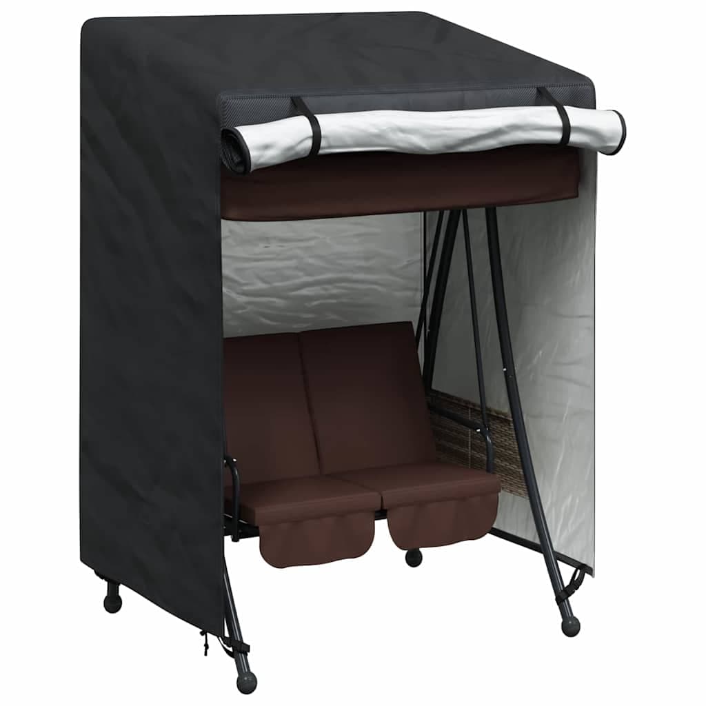 vidaXL Skydd för utomhusgunga Svart 120 x 90 x 155 cm 420D Oxford Tyg