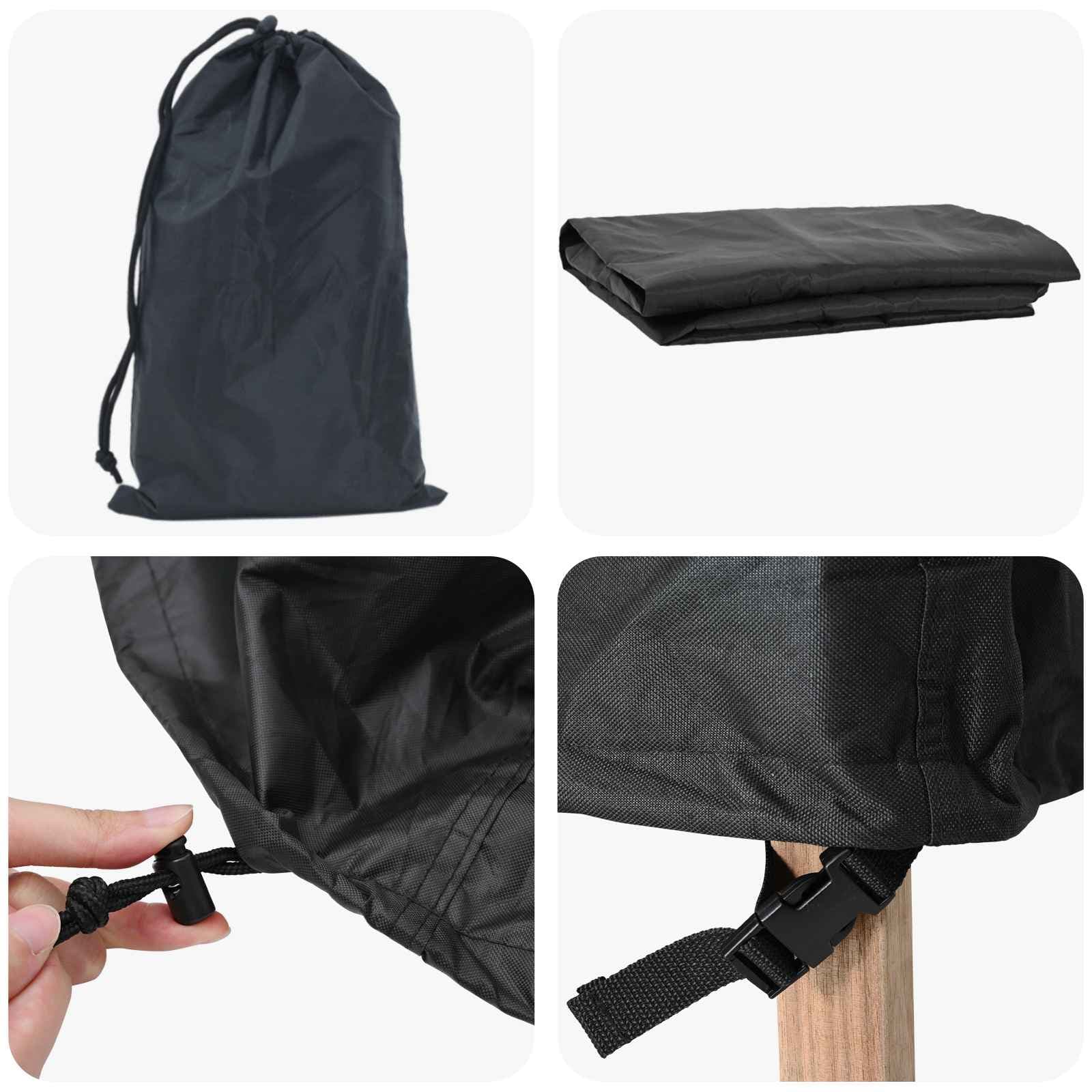 vidaXL Utomhusmöbelöverdrag 203 x 81 x 63 cm 210D Oxford Tyg Svart
