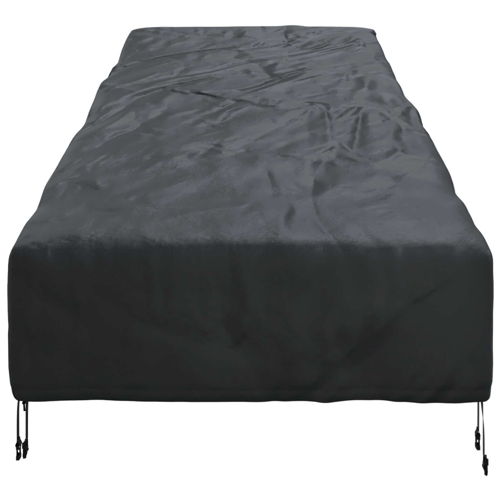 vidaXL Utomhusmöbelöverdrag 203 x 81 x 63 cm 210D Oxford Tyg Svart