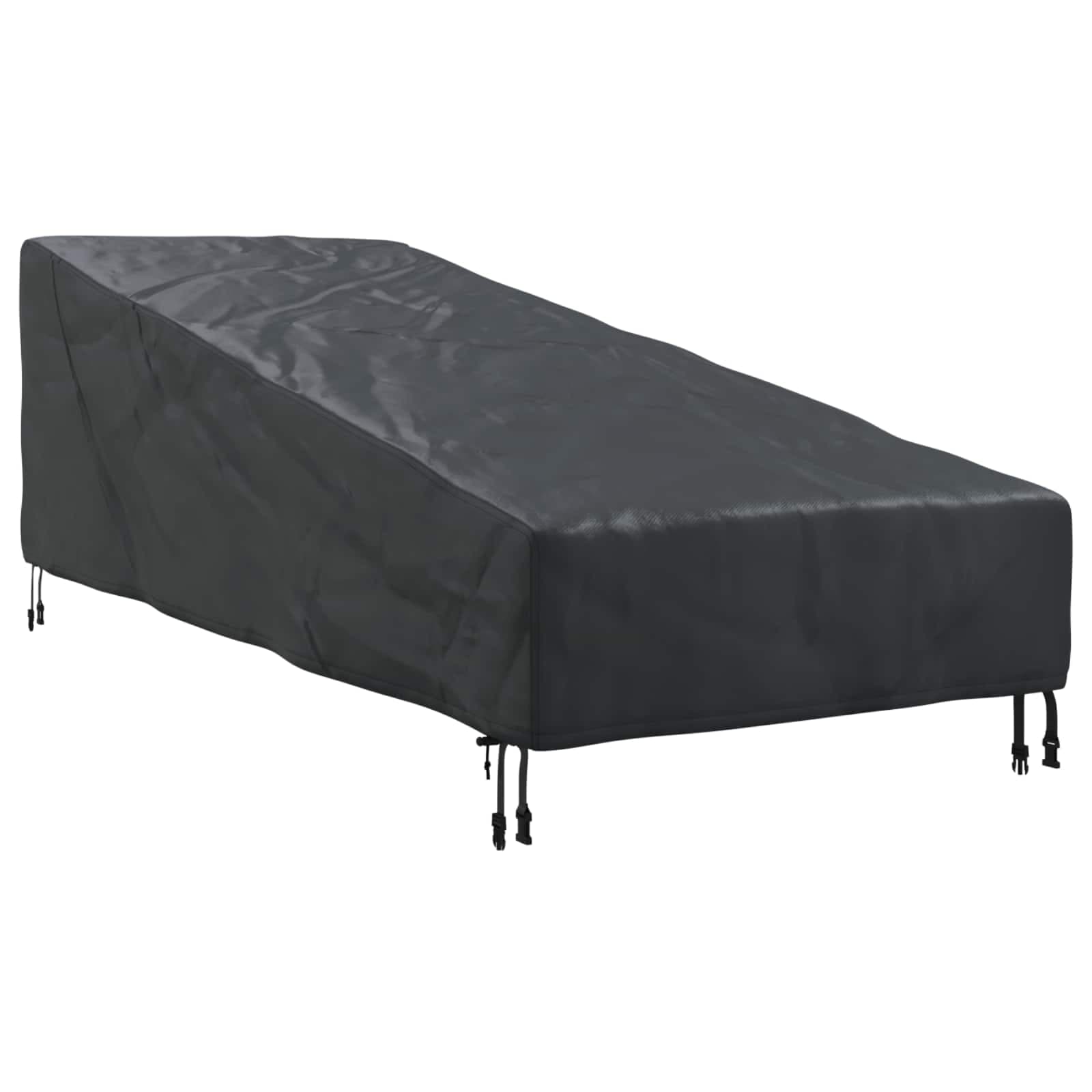 vidaXL Utomhusmöbelöverdrag 210 x 80 x 75 cm 210D Oxford Tyg Svart