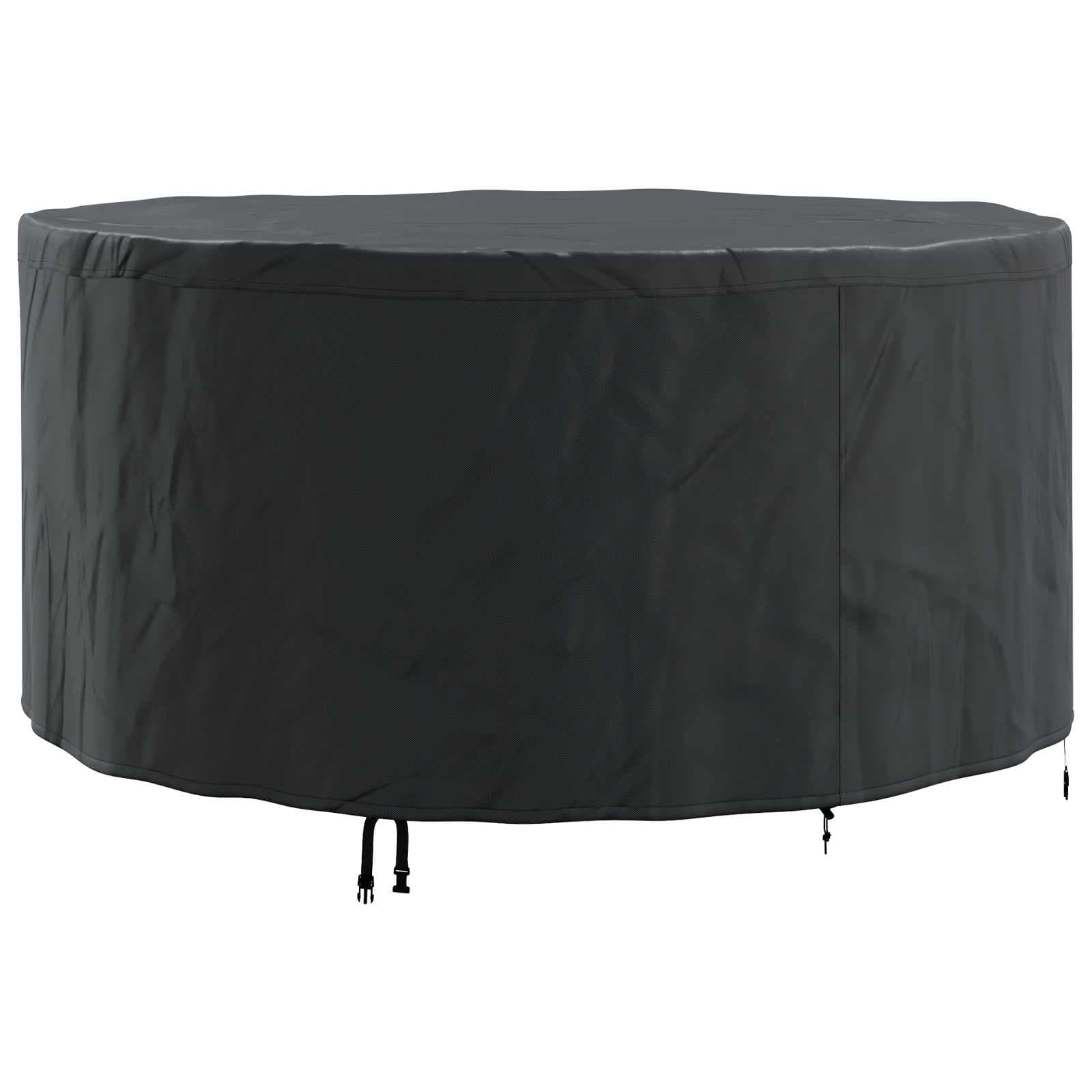 vidaXL Möbelöverdrag 182 x 182 x 71 cm 210D Oxford Tyg Rund Svart