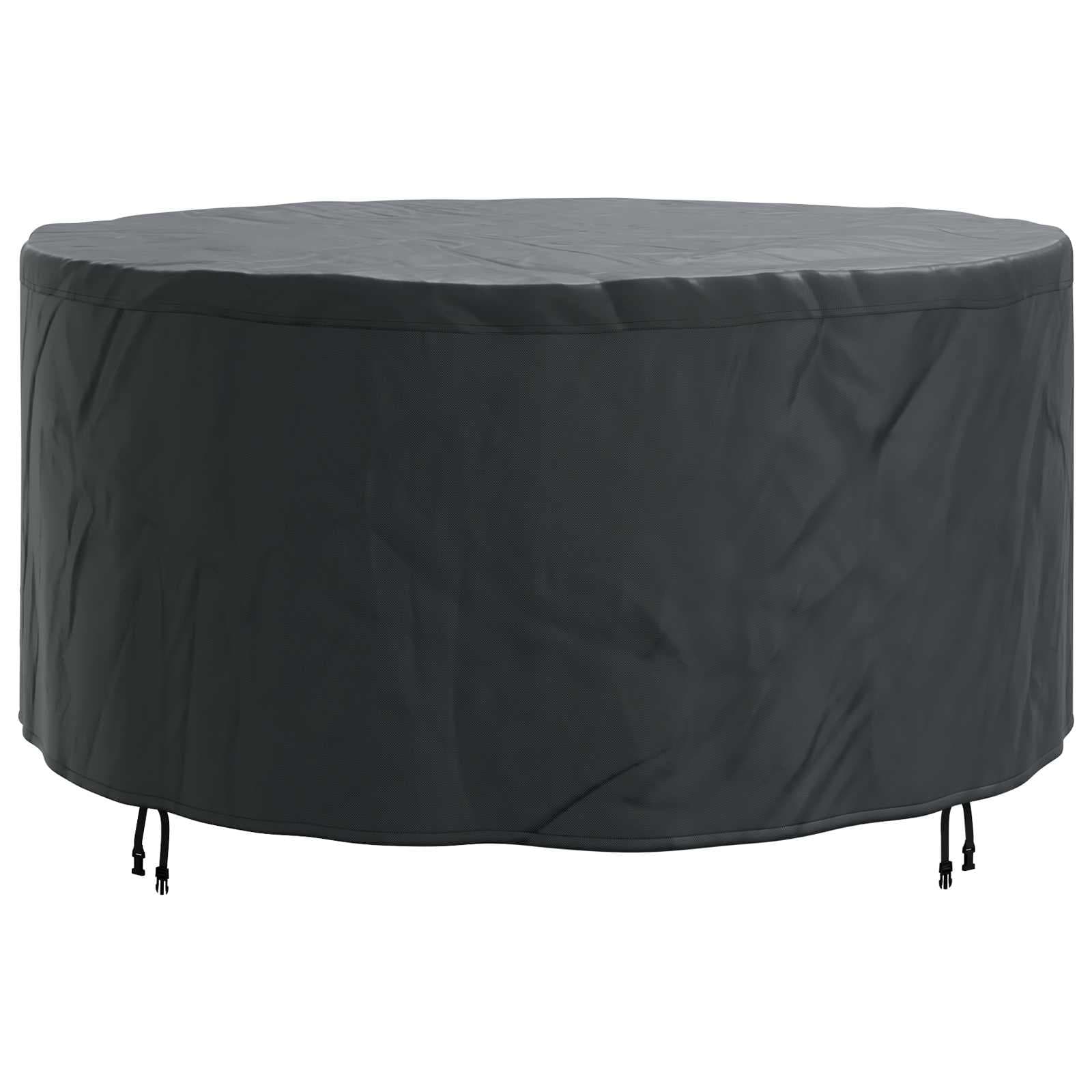 vidaXL Möbelöverdrag 182 x 182 x 71 cm 210D Oxford Tyg Rund Svart