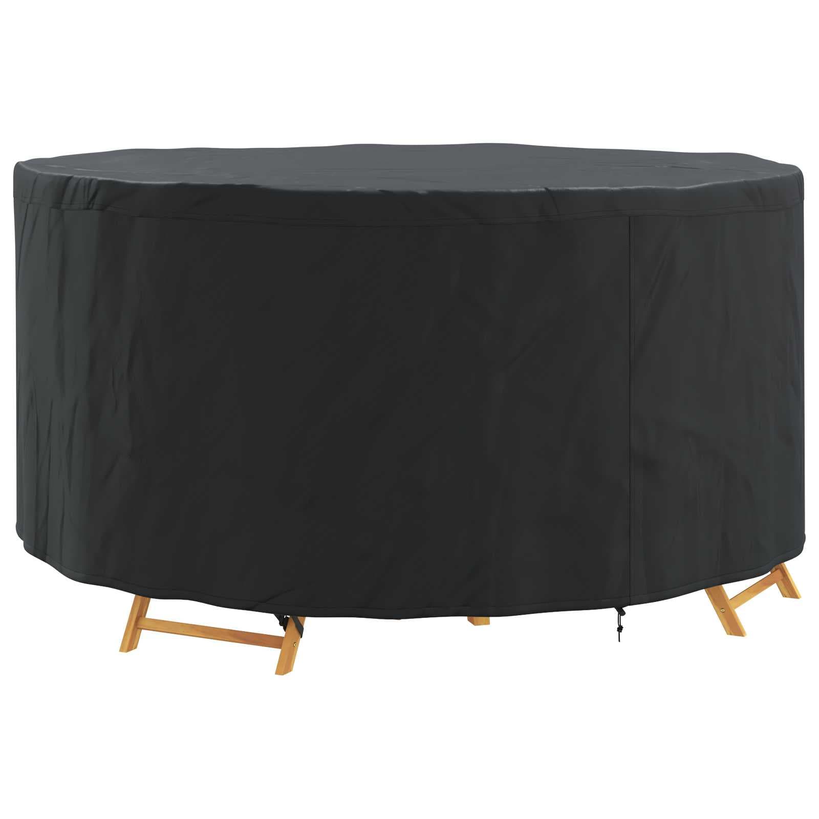 vidaXL Möbelöverdrag 182 x 182 x 71 cm 210D Oxford Tyg Rund Svart