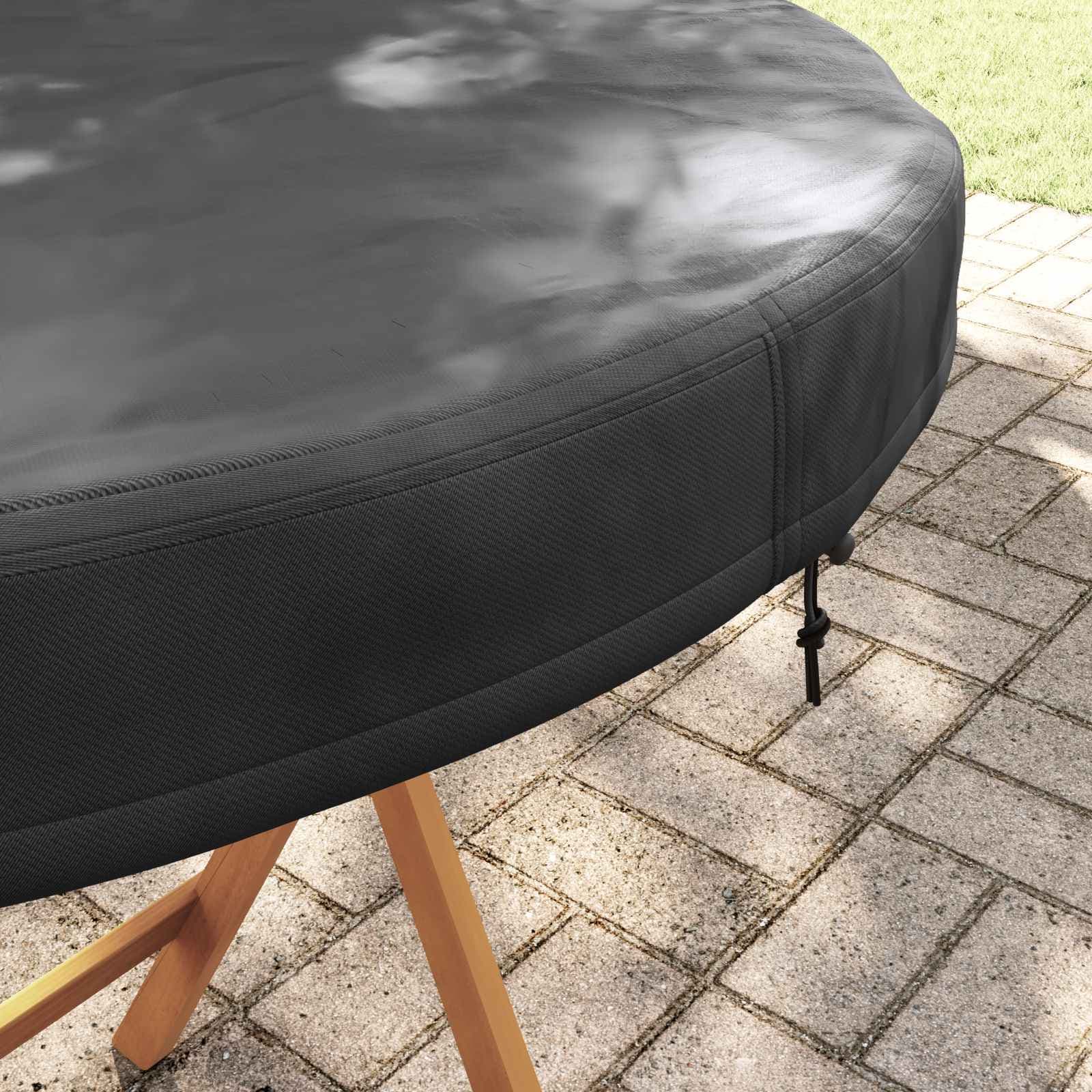 vidaXL Utebordsskydd 112 x 112 x 10 cm 210D Oxford Tyg Rund
