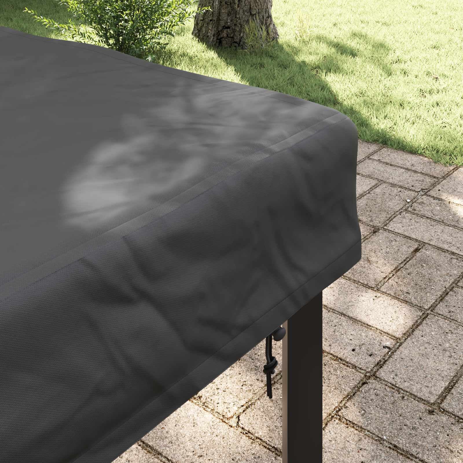 vidaXL Bordskydd 72 x 72 x 15 cm Fyrkantig Vattentålig Svart