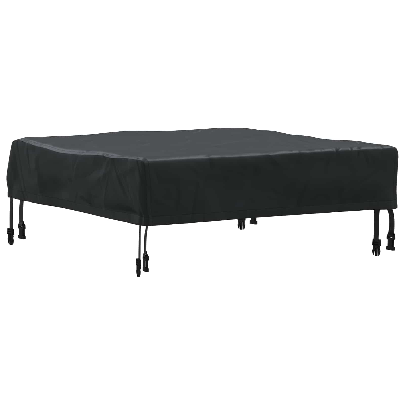 vidaXL Bordskydd 72 x 72 x 15 cm Fyrkantig Vattentålig Svart