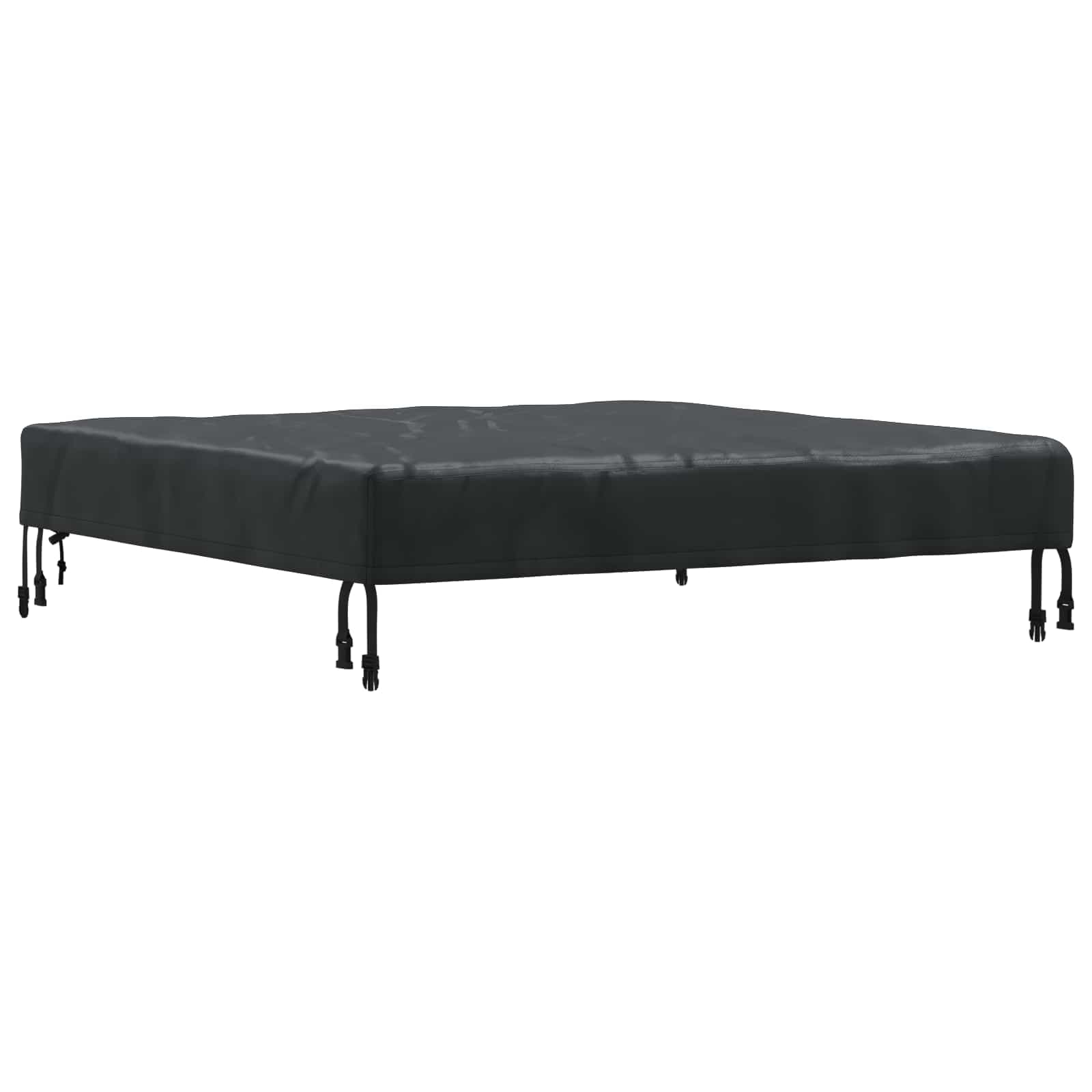 vidaXL Bordskydd 112 x 112 x 15 cm Fyrkantig Vattentålig Svart