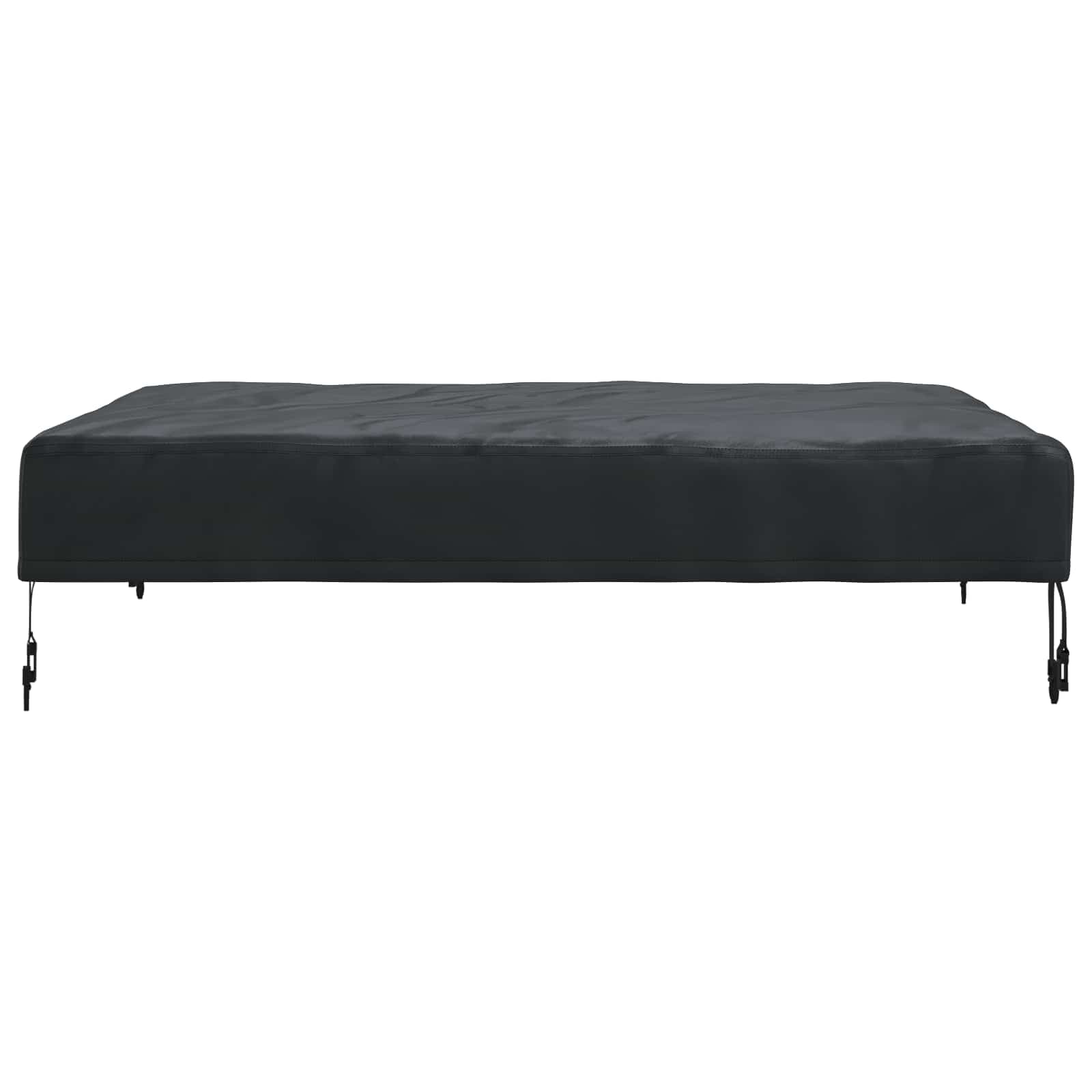 vidaXL Bordskydd 112 x 112 x 15 cm Fyrkantig Vattentålig Svart