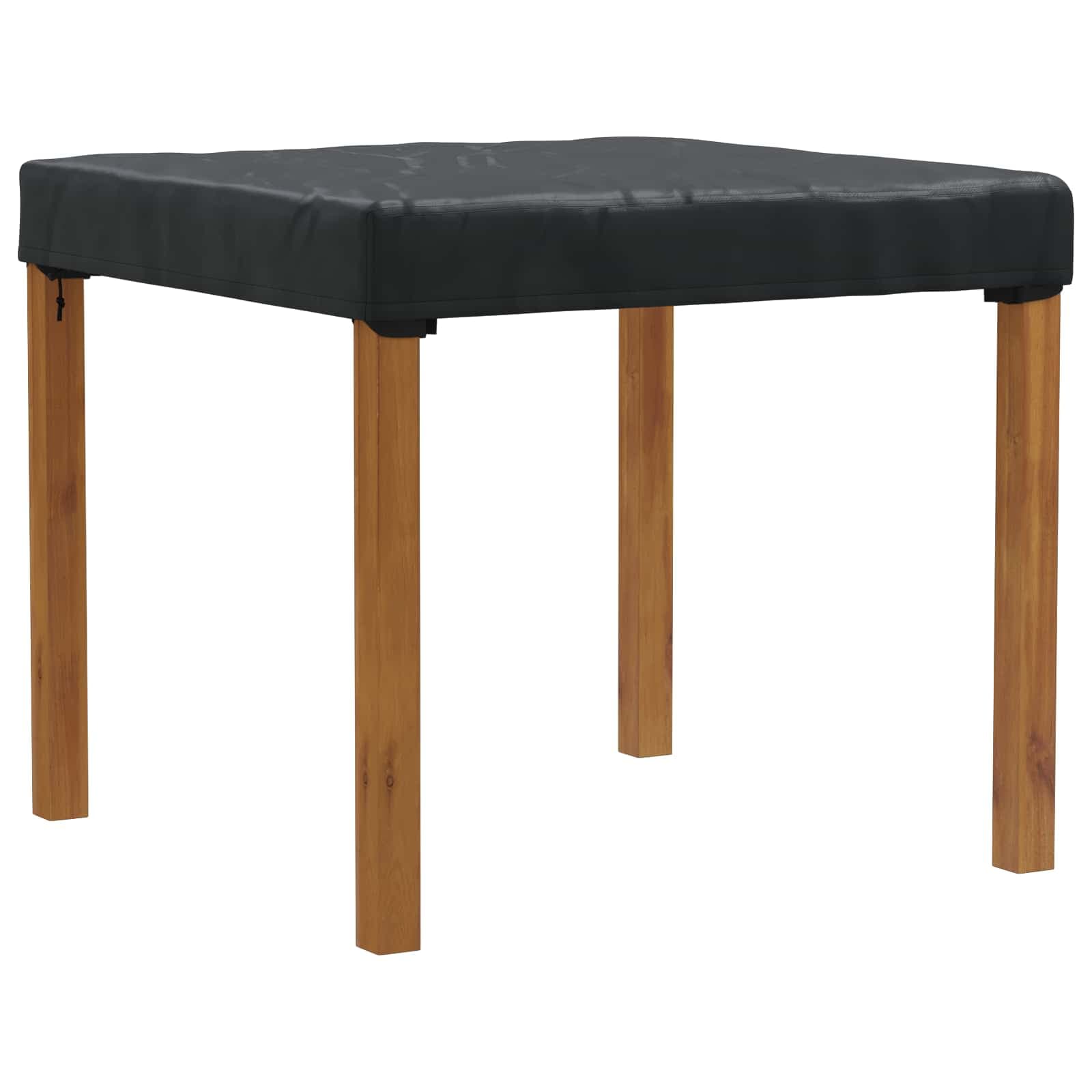 vidaXL Bordskydd 112 x 112 x 15 cm Fyrkantig Vattentålig Svart
