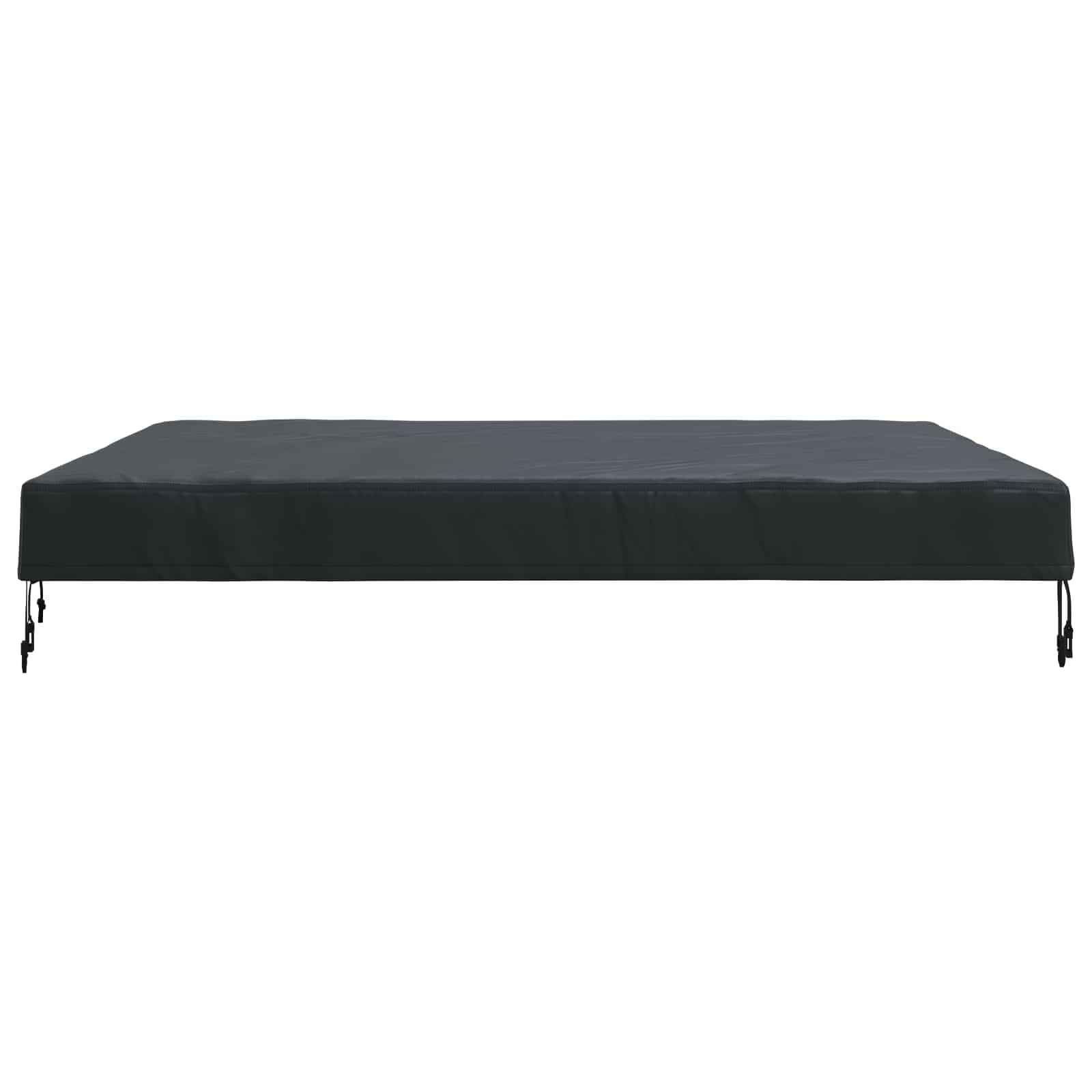 vidaXL Bordskydd 122 x 122 x 15 cm Fyrkantig Vattentålig Svart