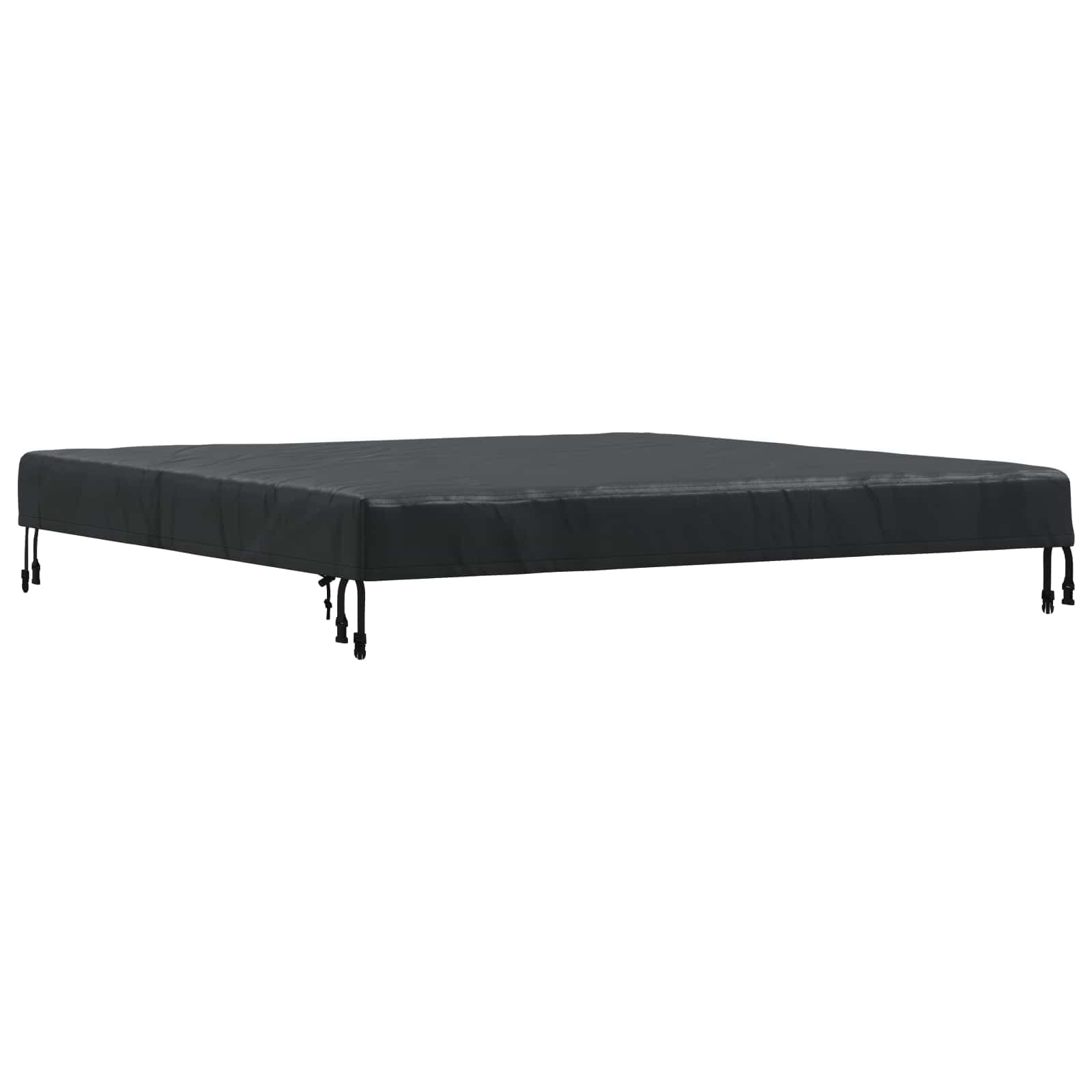 vidaXL Bordskydd 122 x 122 x 15 cm Fyrkantig Vattentålig Svart