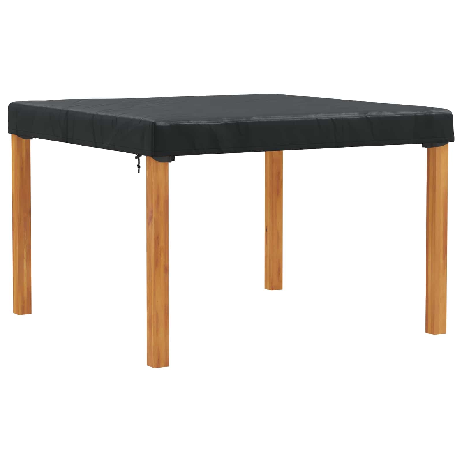 vidaXL Bordskydd 122 x 122 x 15 cm Fyrkantig Vattentålig Svart