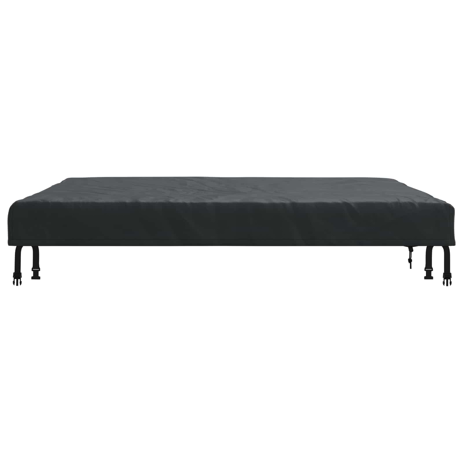 vidaXL Bordskydd 122 x 122 x 15 cm Fyrkantig Vattentålig Svart
