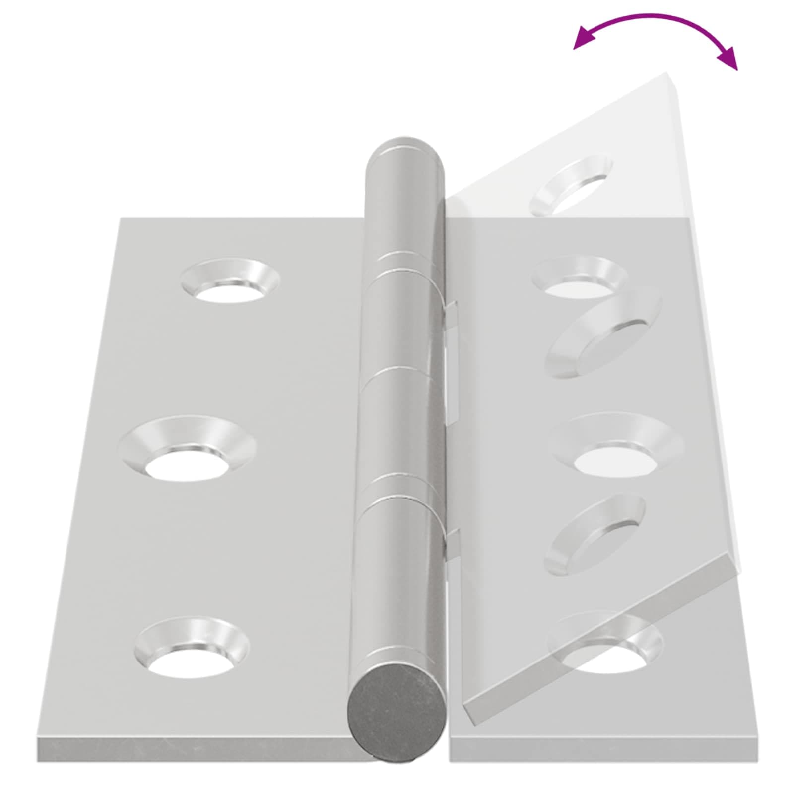 vidaXL Gångjärn Enfärgad 12 st Silver 58 x 35 x 1 mm Stål