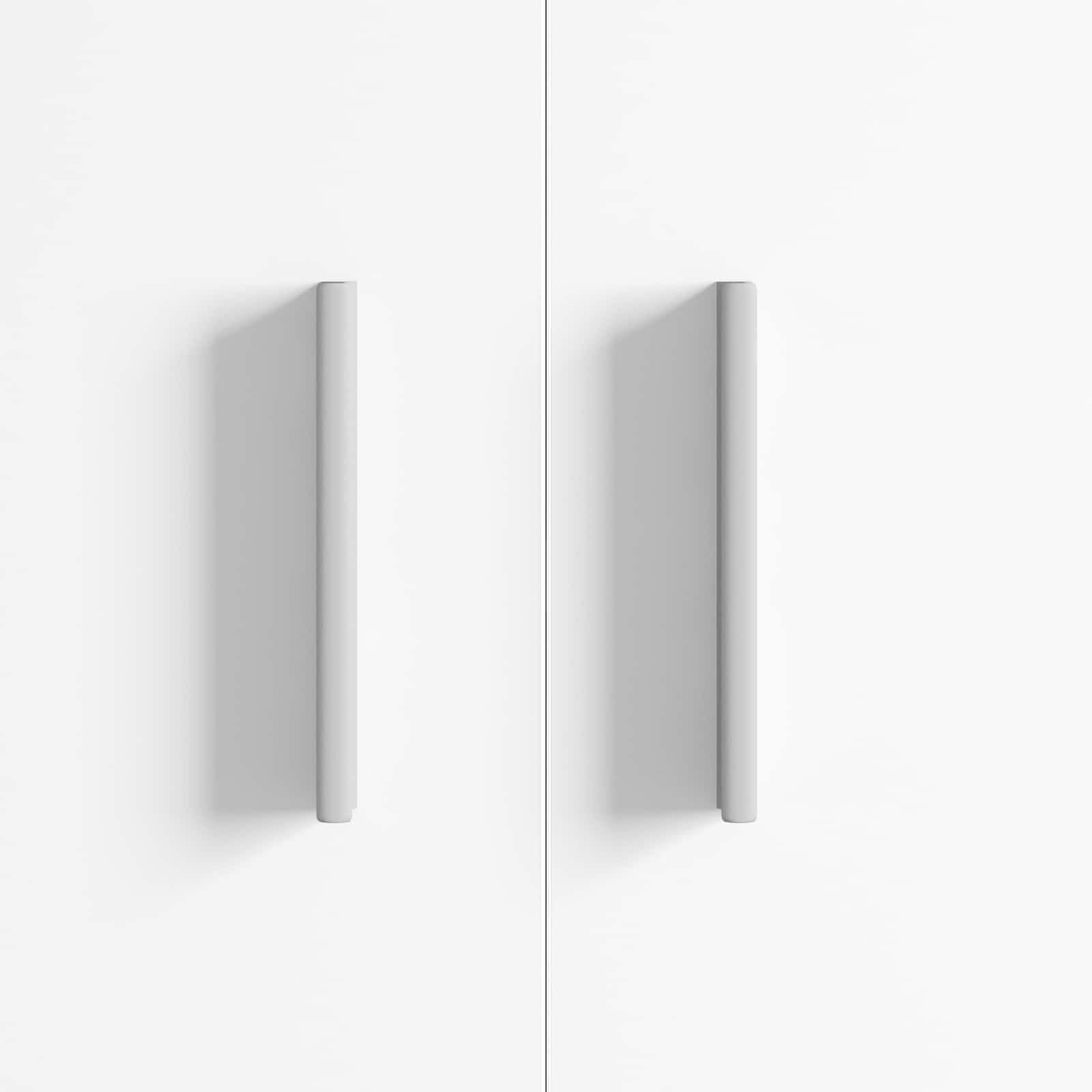 vidaXL Handtag Enfärgad 2 st Silver 105.7 x 7.4 x 15.5 mm Aluminium