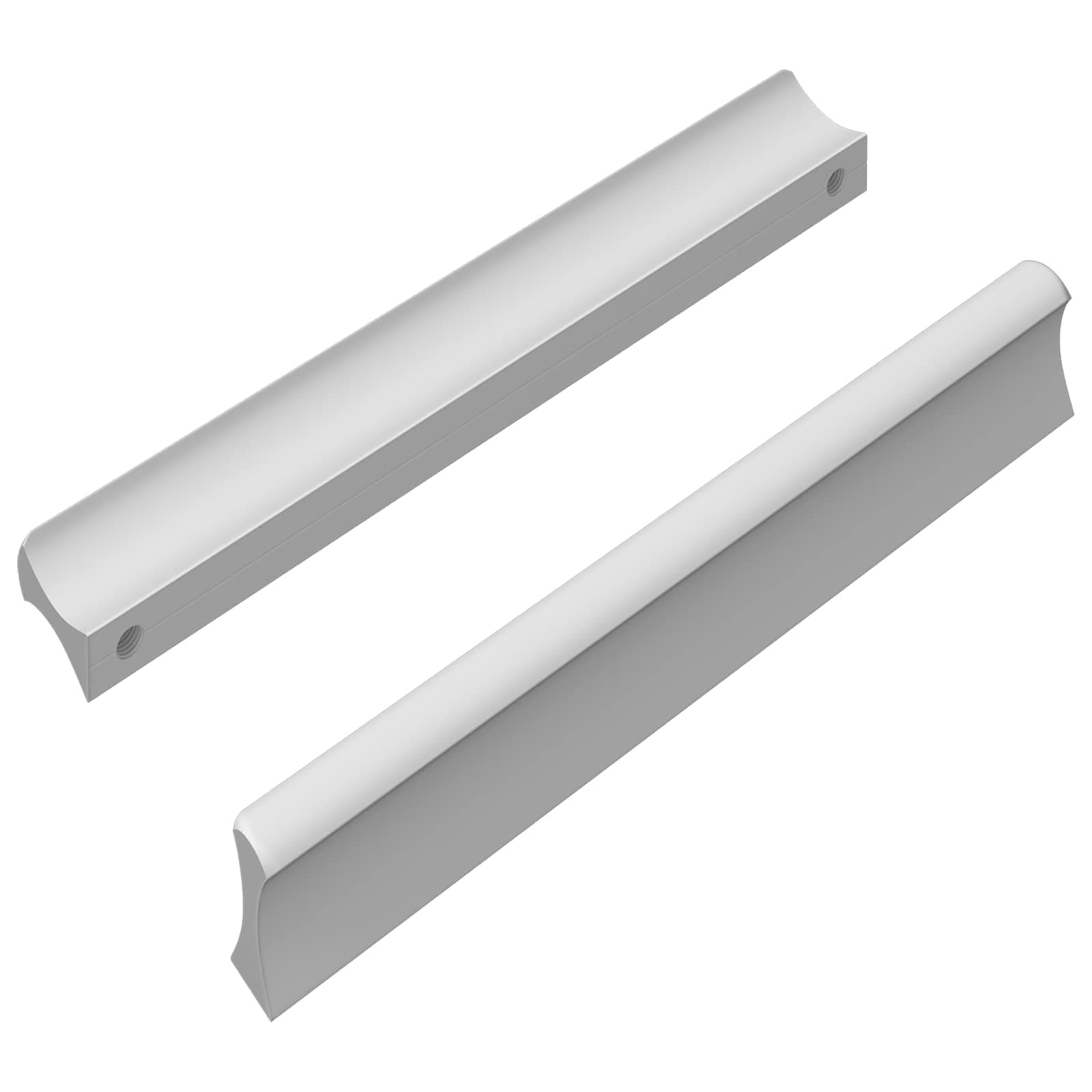 vidaXL Handtag Enfärgad 2 st Silver 105.7 x 7.4 x 15.5 mm Aluminium