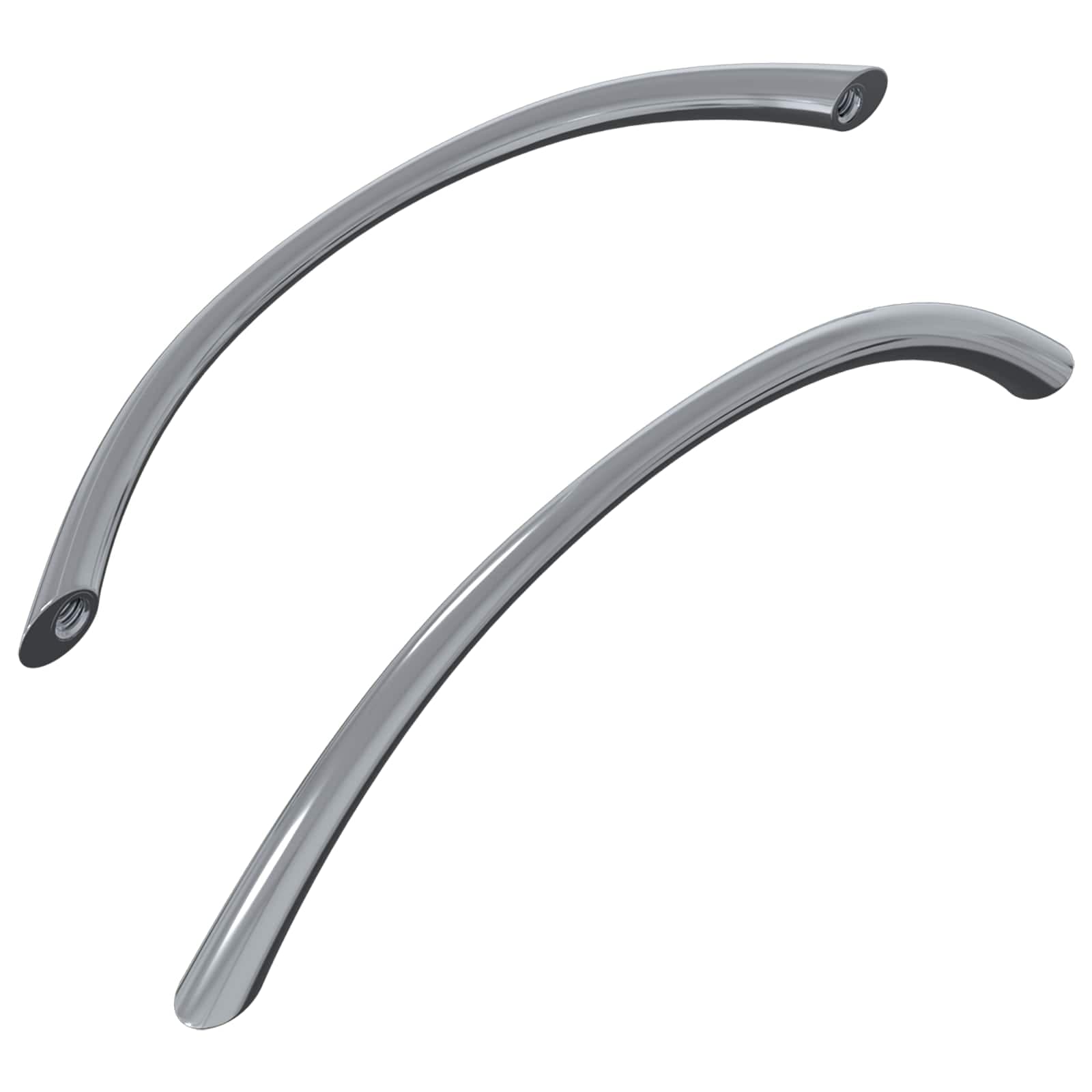 vidaXL Handtag 2 st Silver 107 x 3.6 x 23 mm Rostfritt stål