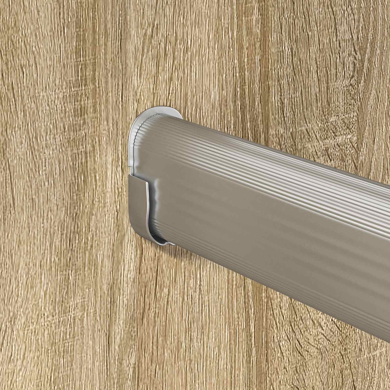 vidaXL Klädstång 2 st Silver 316 x 15 x 29 mm Aluminiumlegering