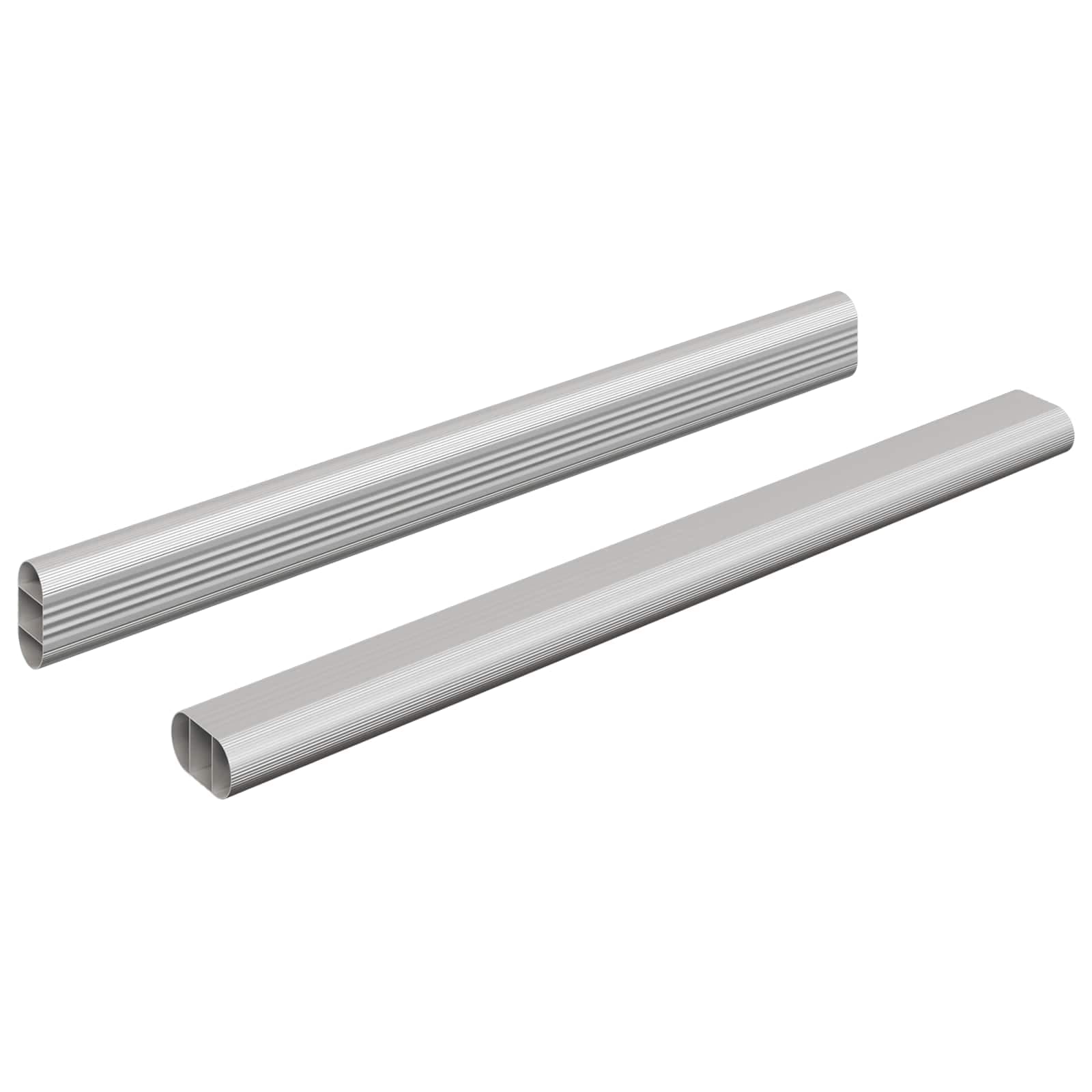 vidaXL Klädstång 2 st Silver 316 x 15 x 29 mm Aluminiumlegering