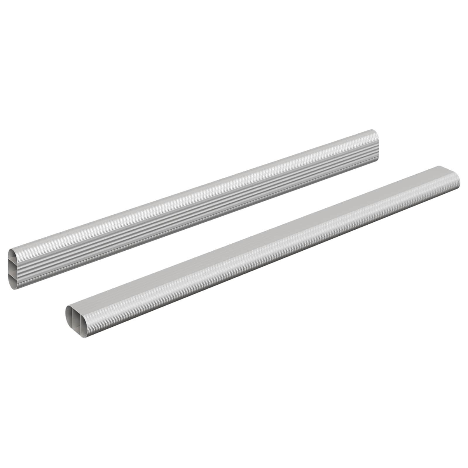 vidaXL Klädstång 2 st Silver 371,5 x 15 x 29 mm Aluminiumlegering