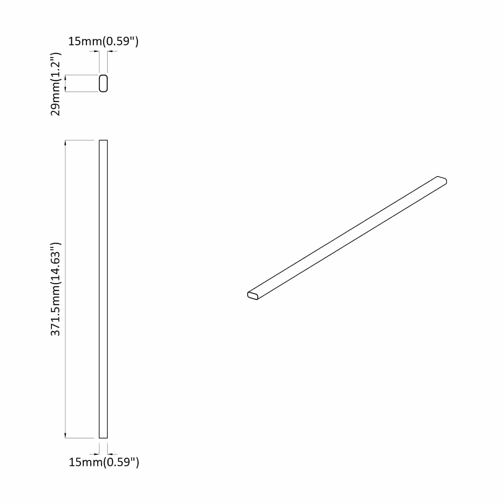 vidaXL Klädstång 12 st Silver 371,5 x 15 x 29 mm Aluminiumlegering