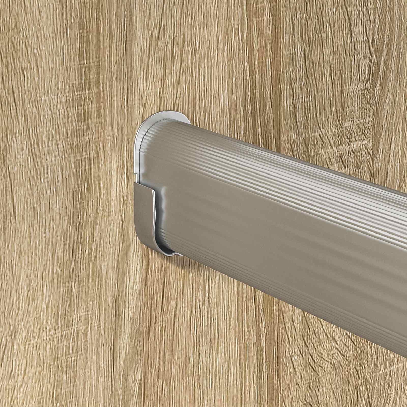 vidaXL Klädstång 2 st Silver 372 x 15 x 29 mm Aluminiumlegering