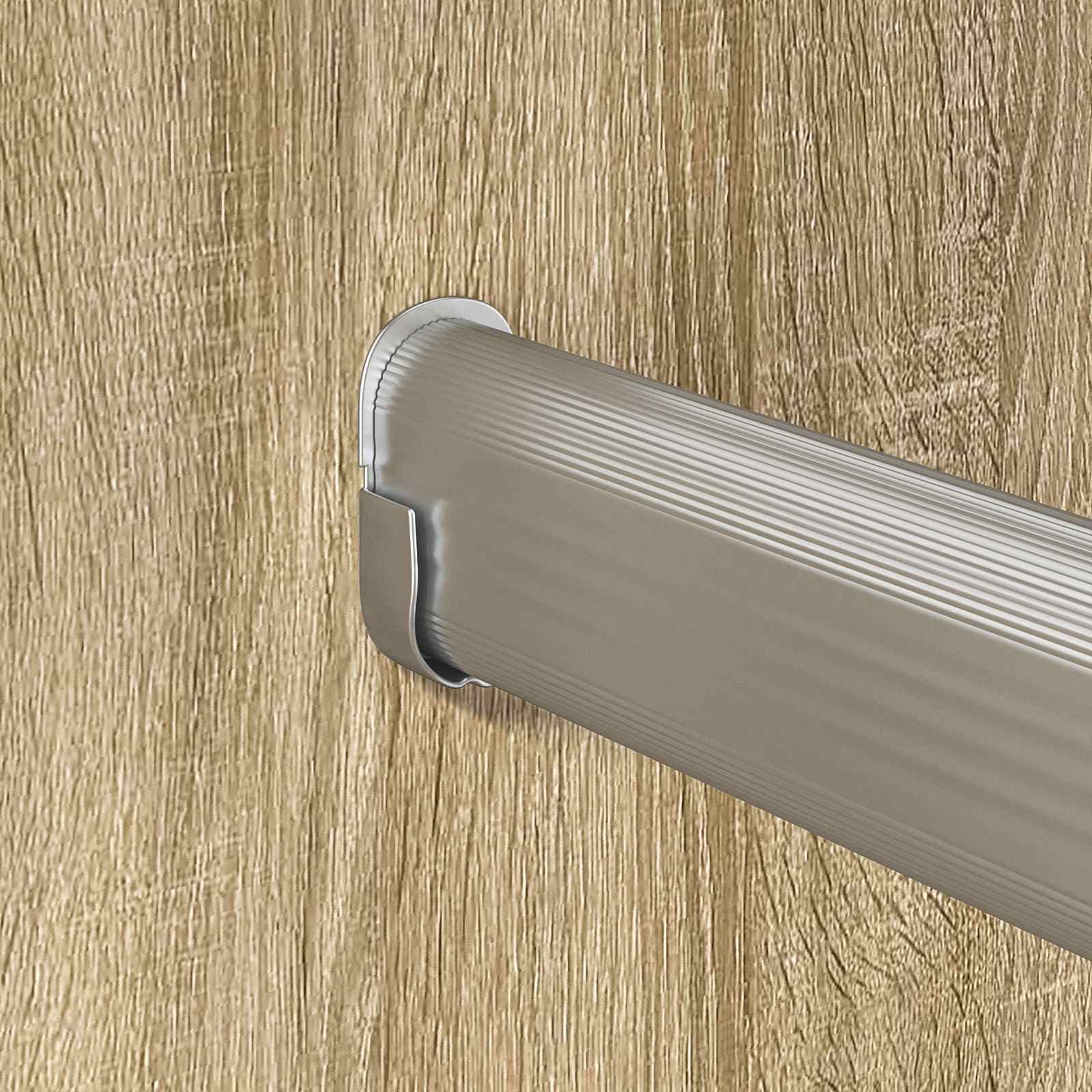 vidaXL Klädstång 12 st Silver 664 x 15 x 29 mm Aluminiumlegering