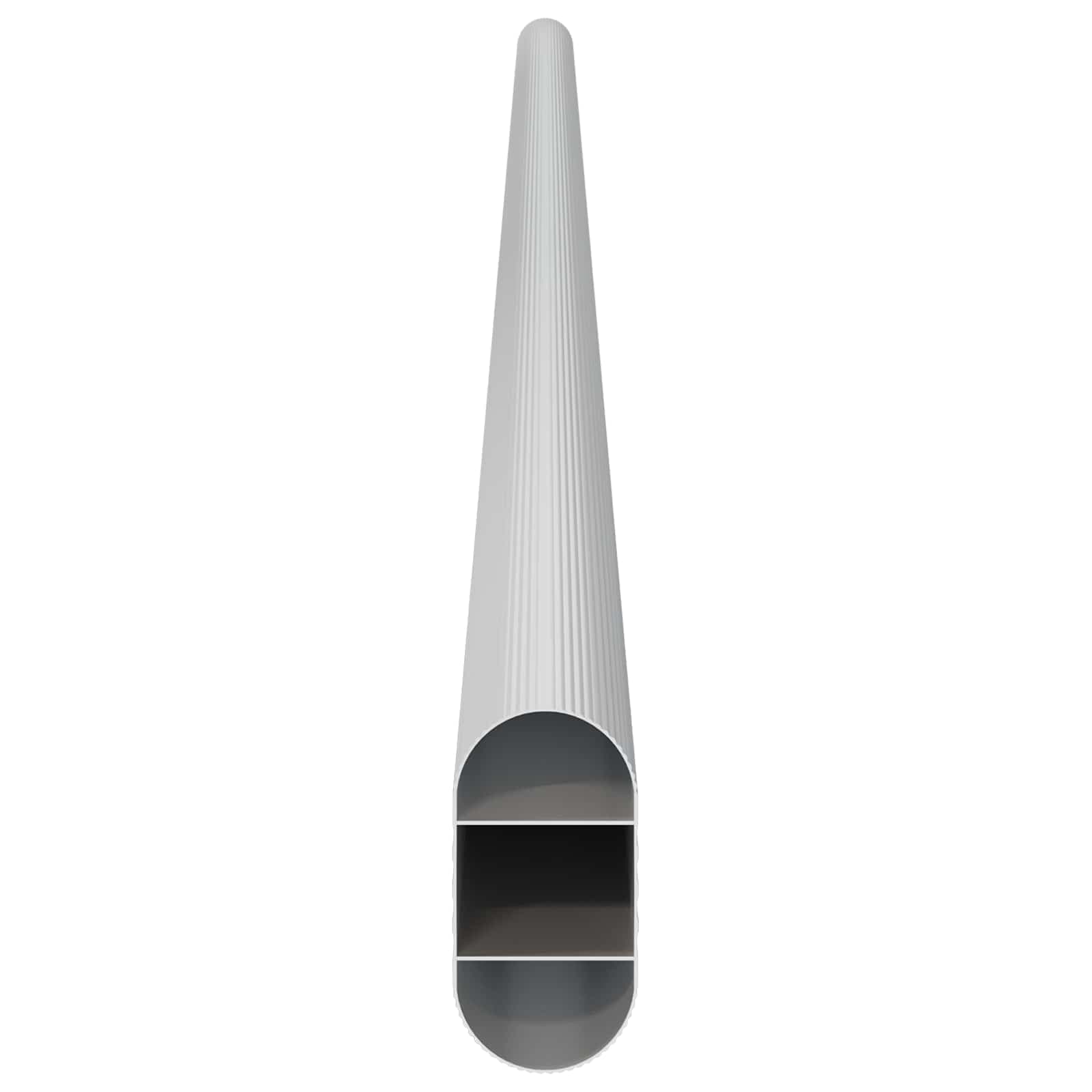 vidaXL Klädstång 12 st Silver 664 x 15 x 29 mm Aluminiumlegering