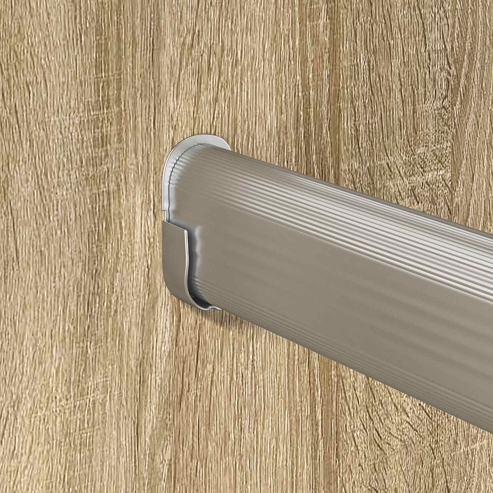 vidaXL Klädstång 12 st Silver 964 x 15 x 29 mm Aluminiumlegering