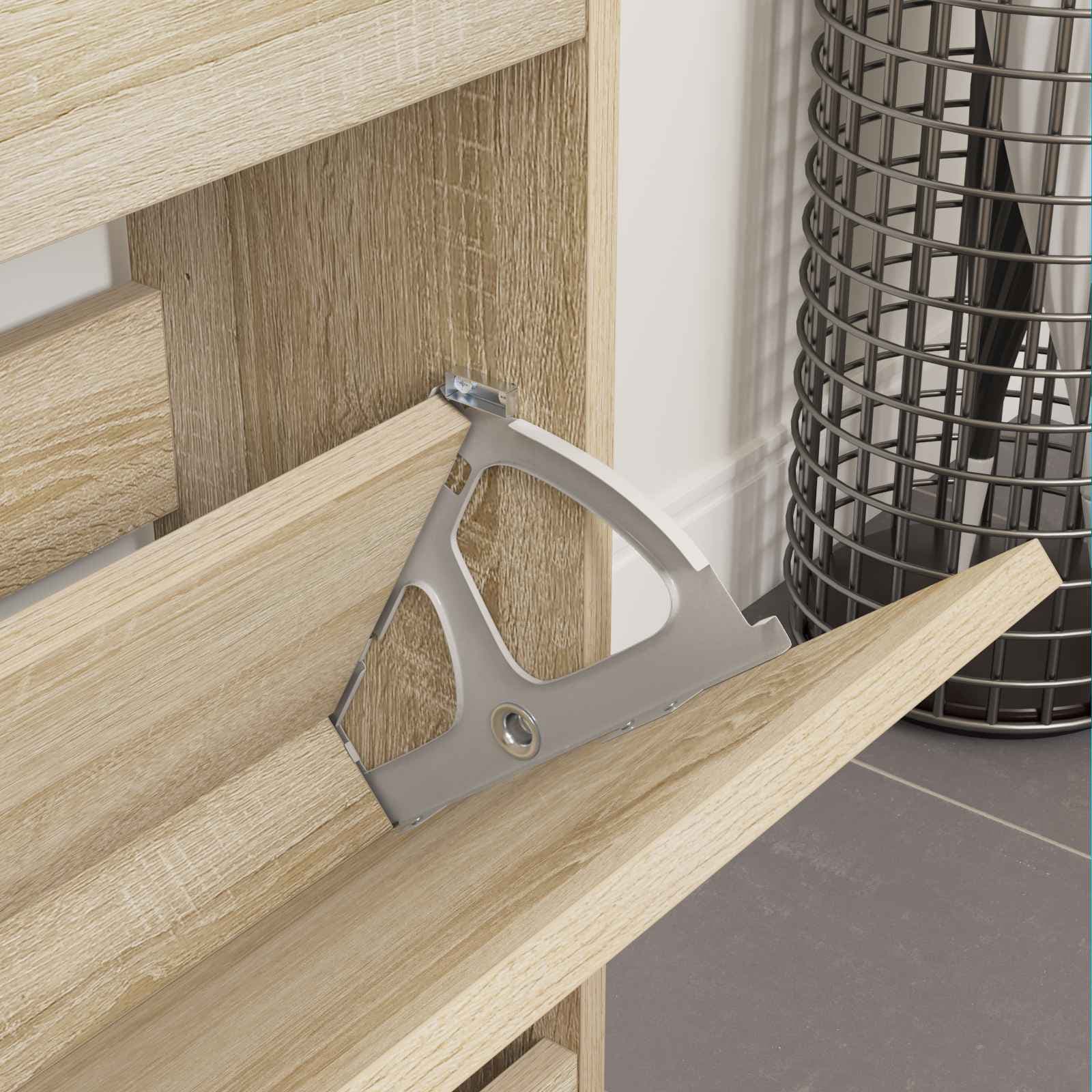 vidaXL Flip-drawer hängsel 2 st Silver 235 x 155 x 30 mm Järn
