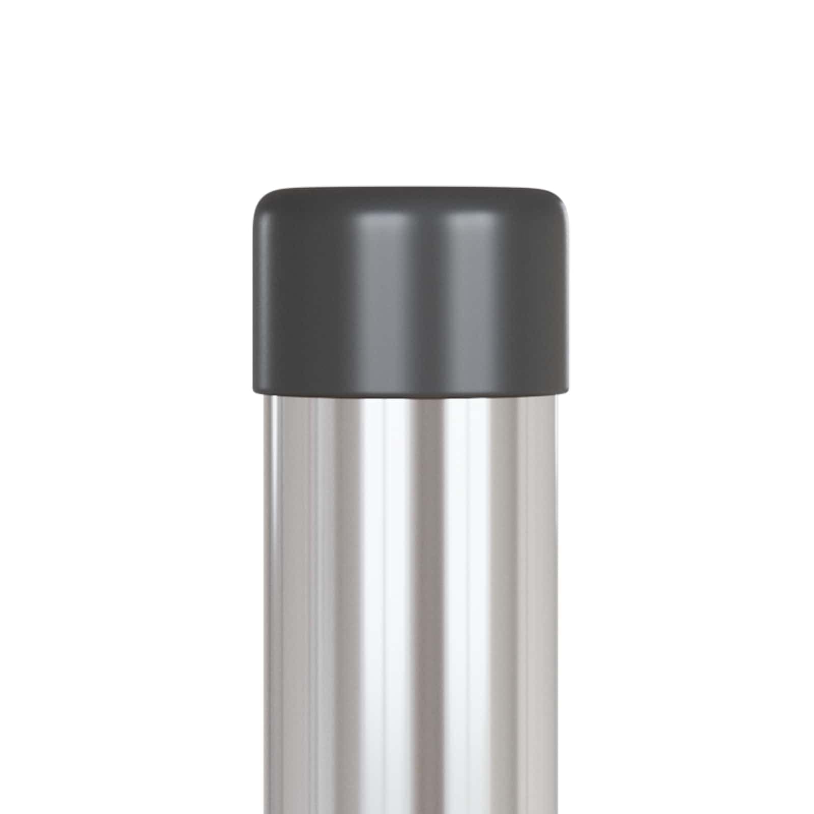 vidaXL Stängselstolpe 2 st Silver 110 cm Pulverlackerad stål