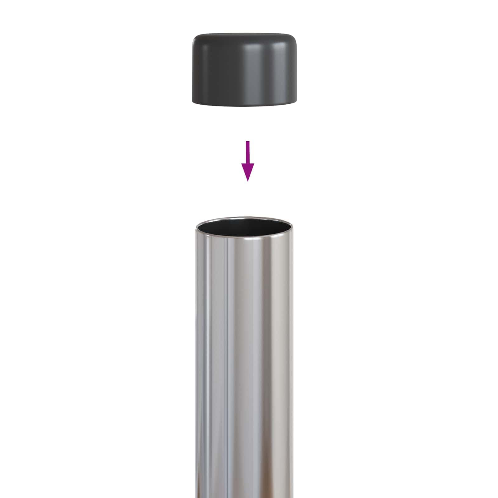 vidaXL Stängselstolpe 2 st Silver 110 cm Pulverlackerad stål